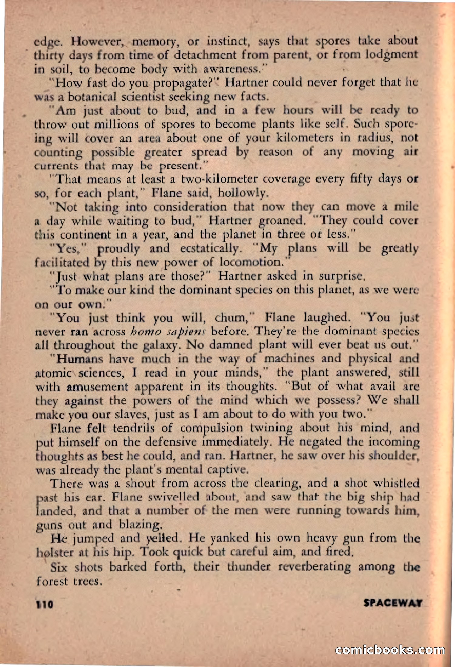 Spaceway, December 1953 — page 110 of 164