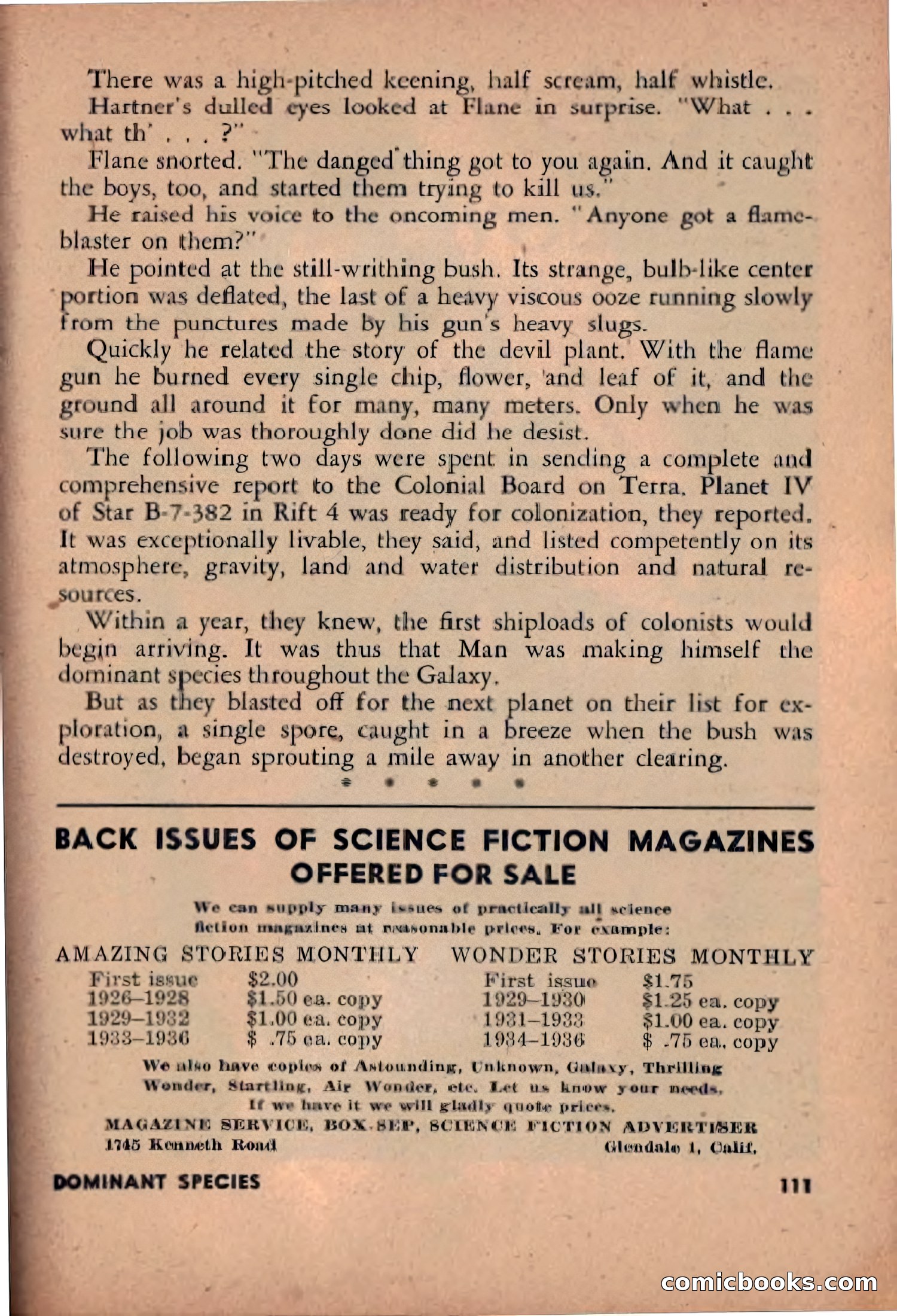 Spaceway, December 1953 — page 111 of 164