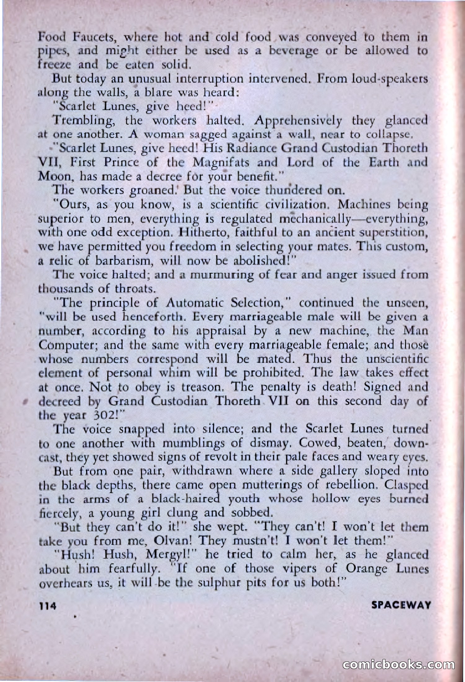 Spaceway, December 1953 — page 114 of 164