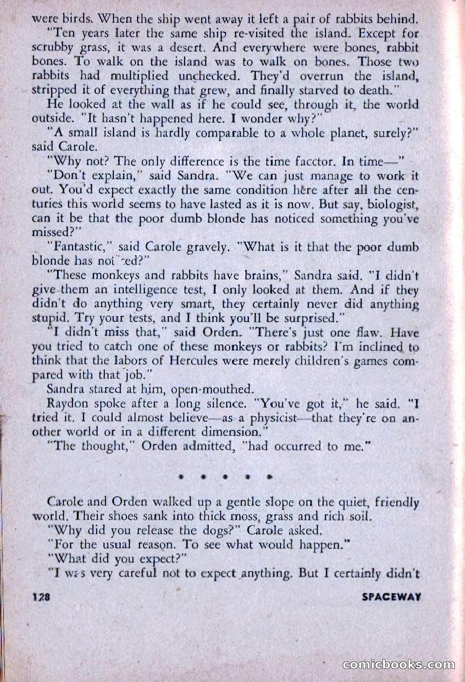 Spaceway, December 1953 — page 128 of 164