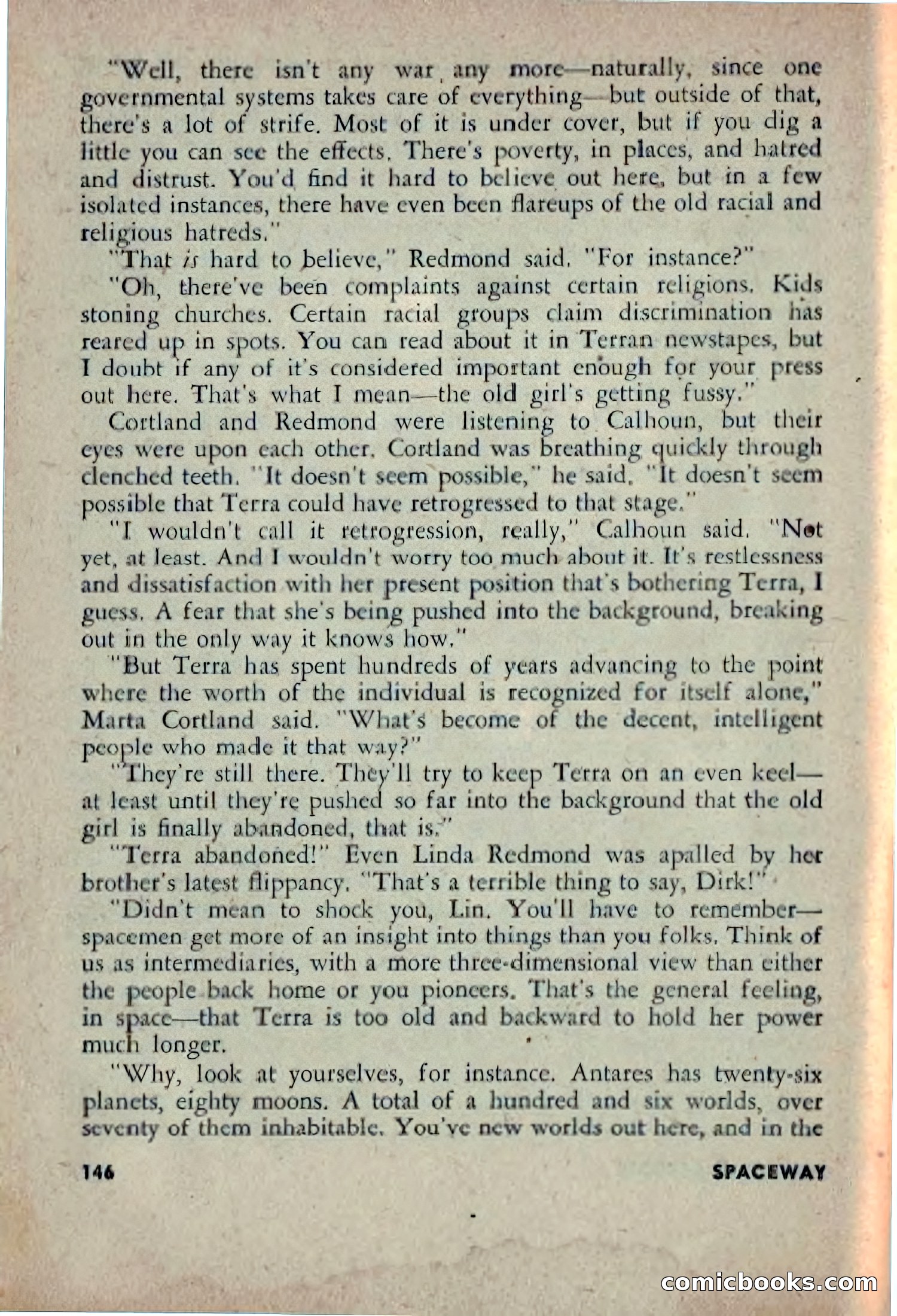 Spaceway, December 1953 — page 146 of 164