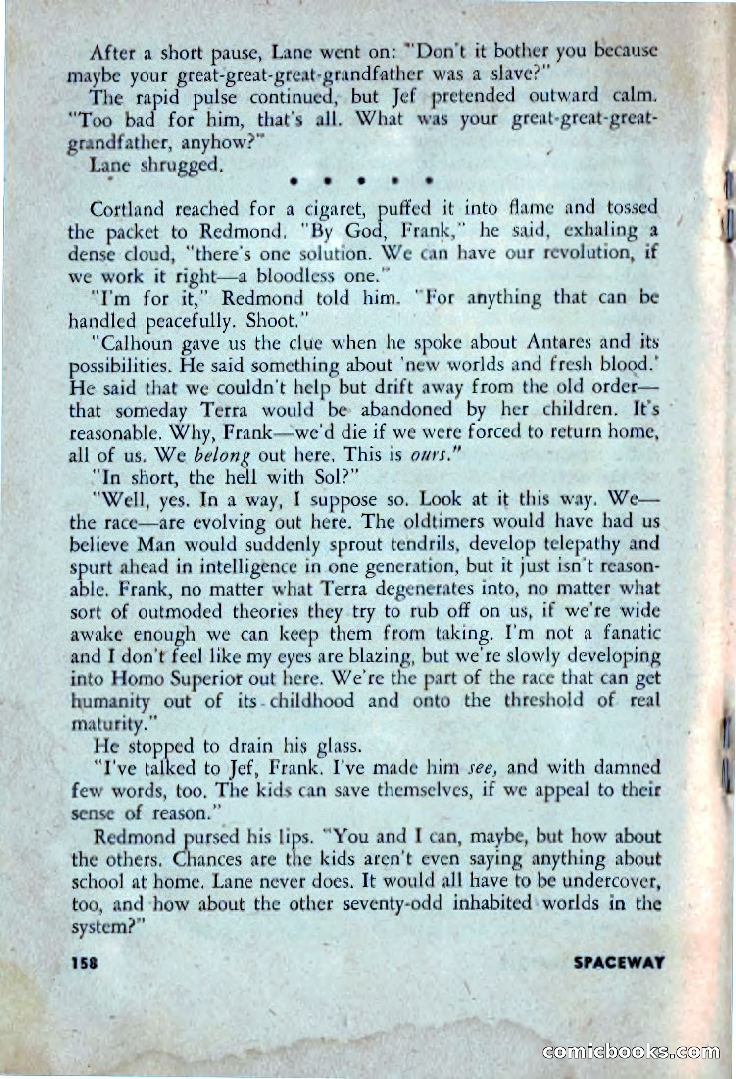 Spaceway, December 1953 — page 158 of 164