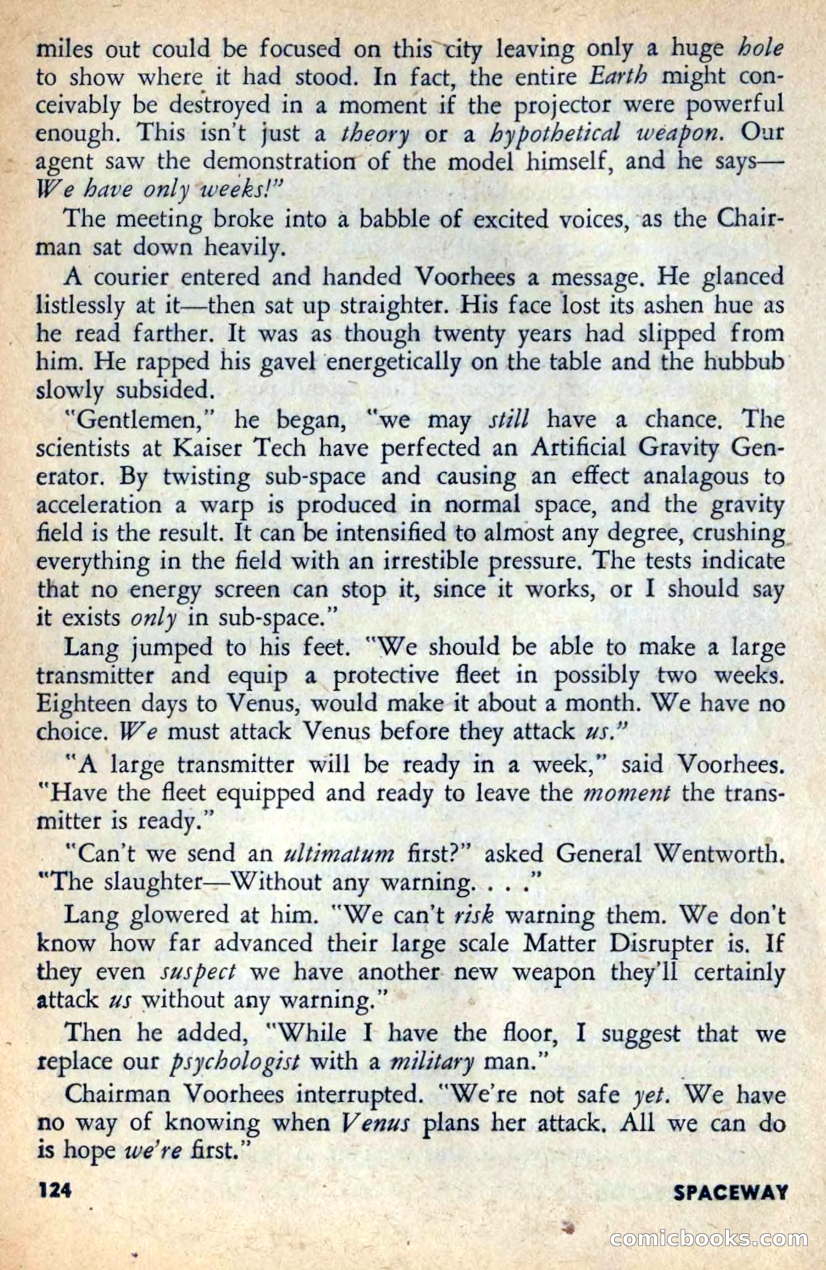 Spaceway, February 1954 — page 129 of 168