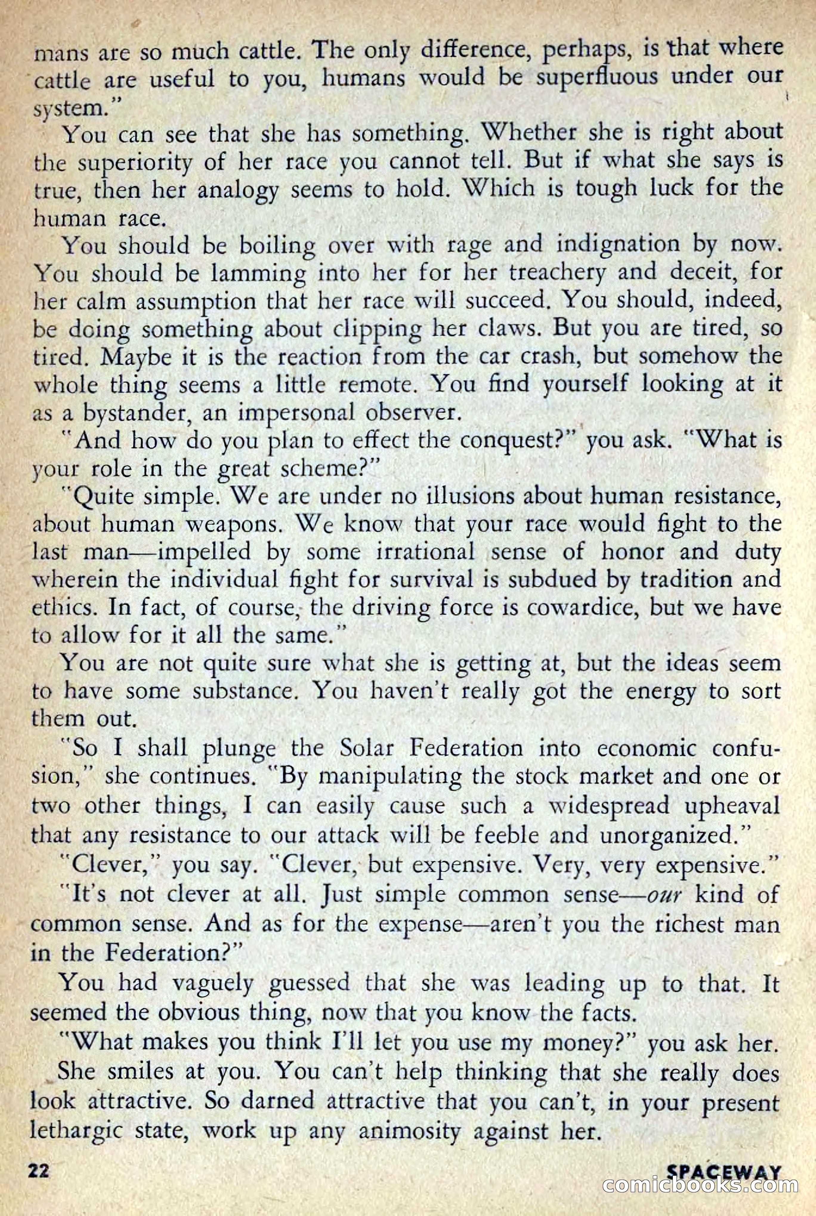 Spaceway, April 1954 — page 24 of 165