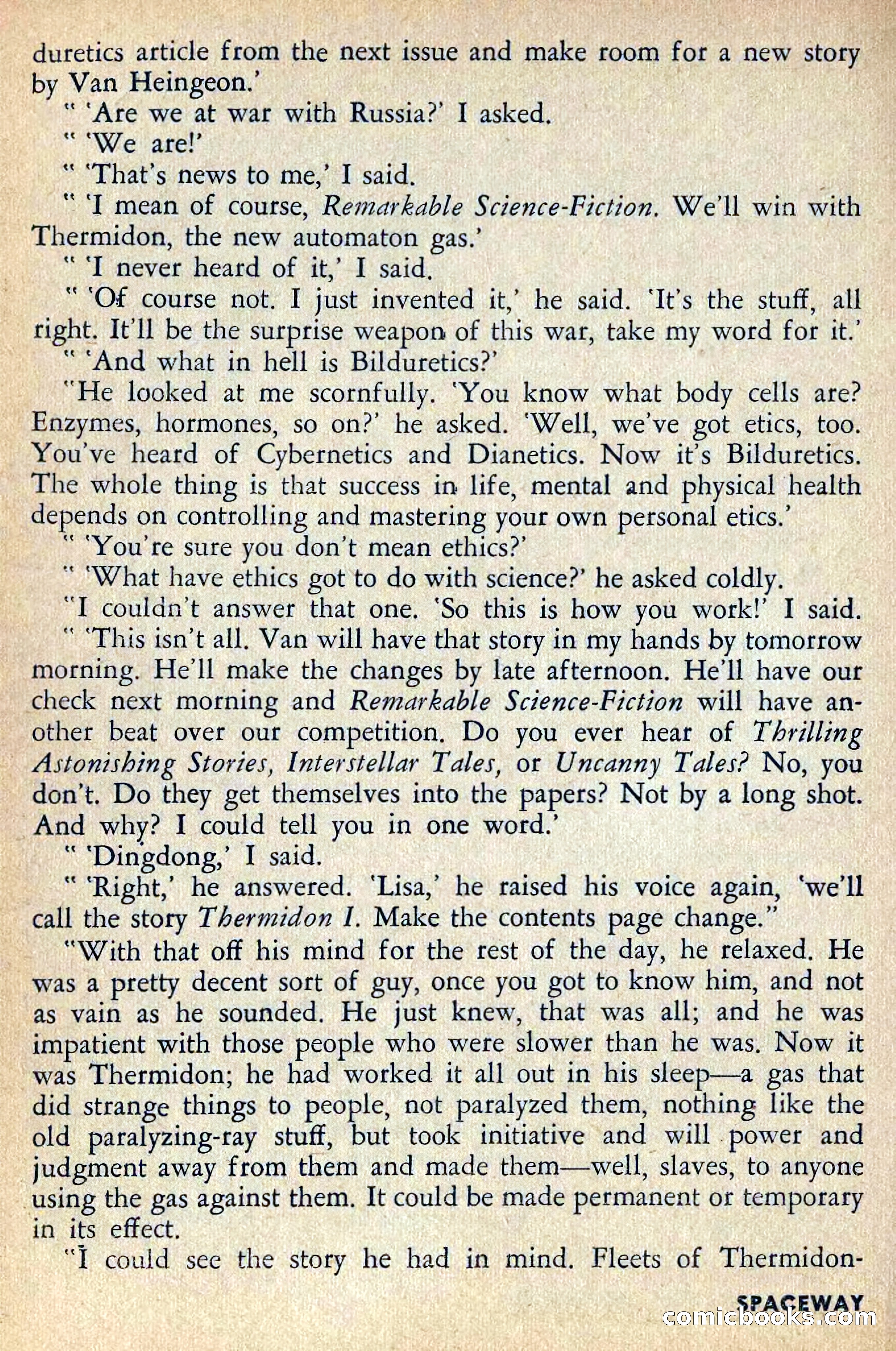 Spaceway, April 1954 — page 100 of 165