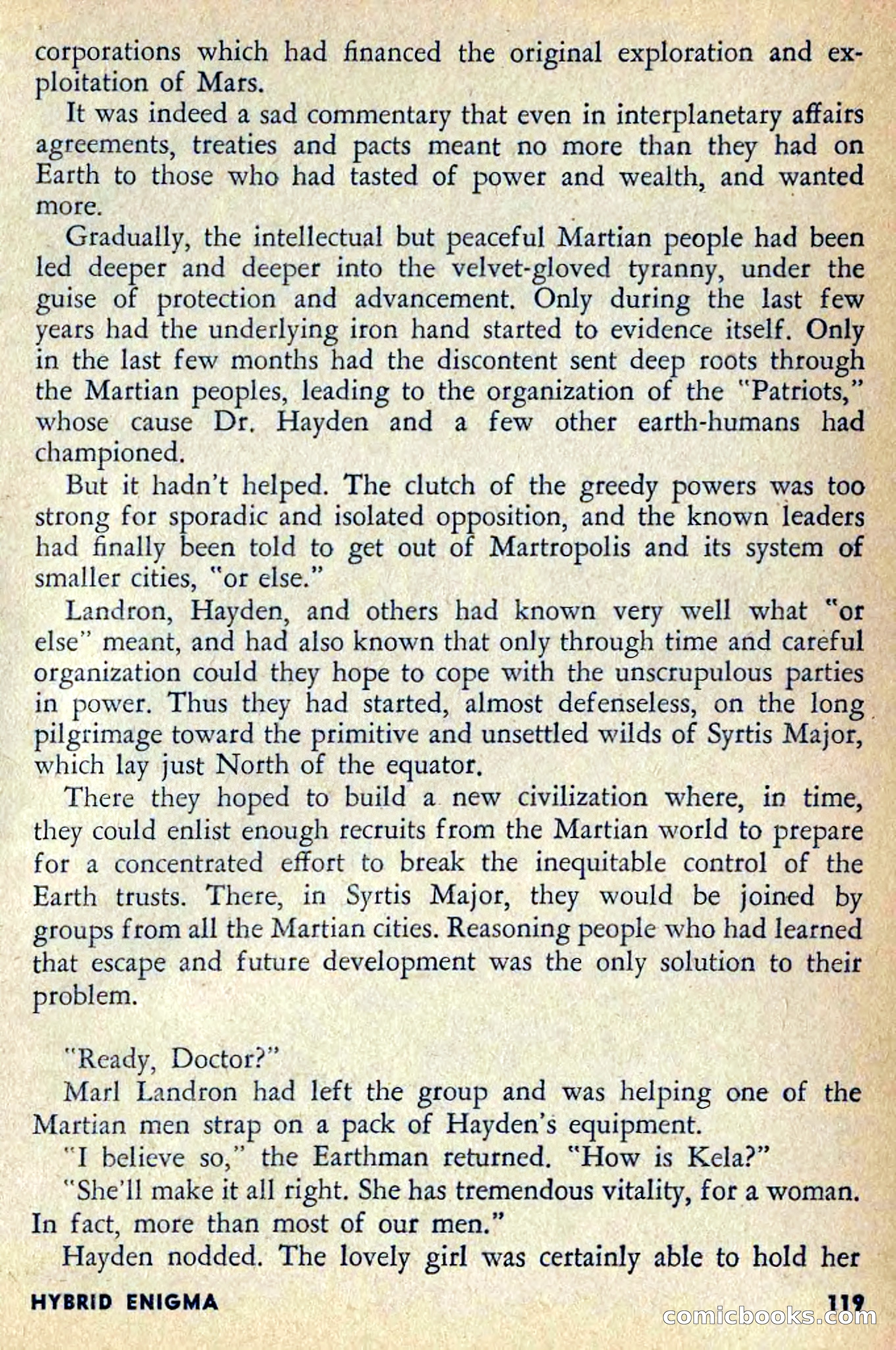 Spaceway, April 1954 — page 121 of 165