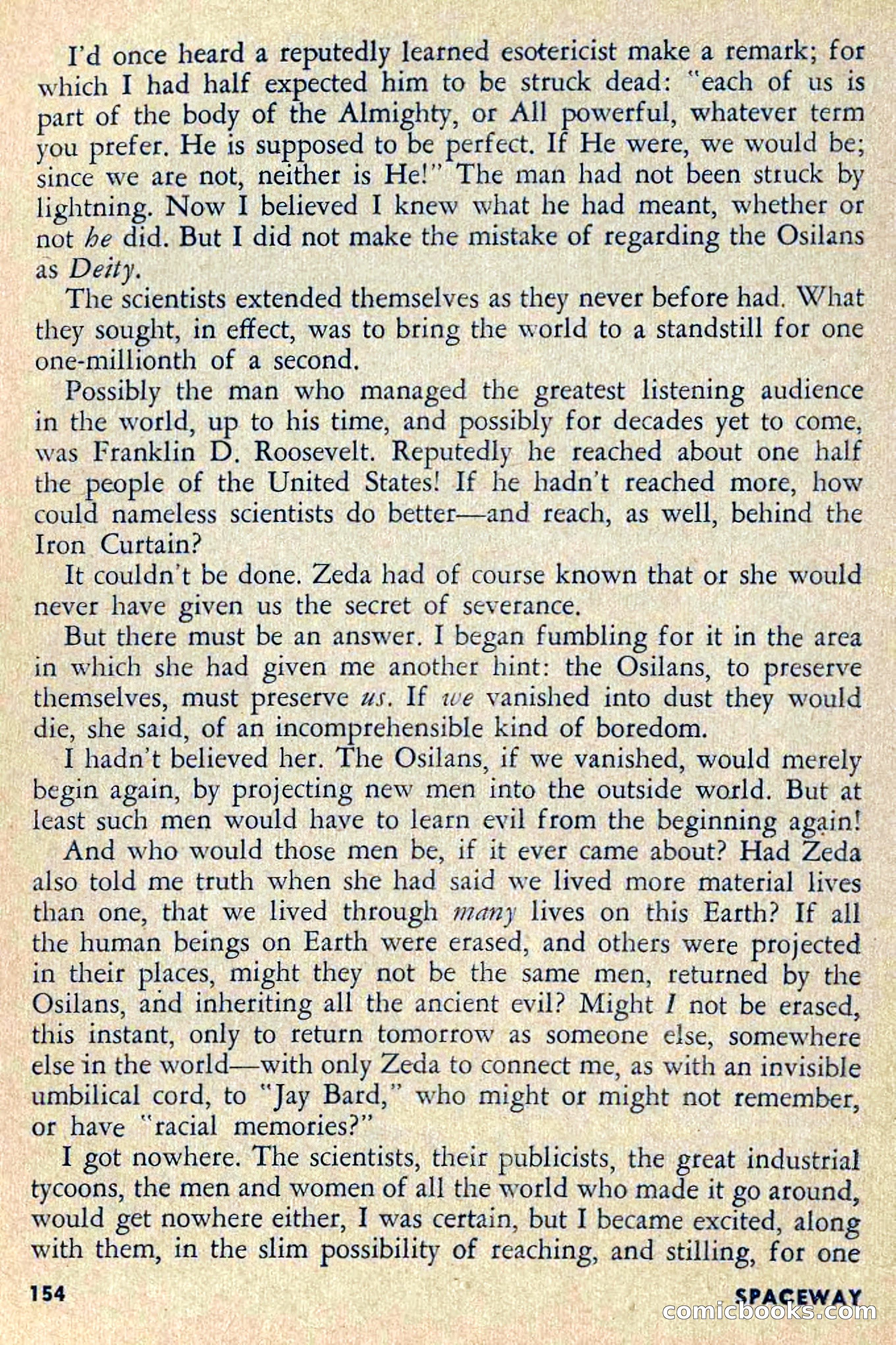Spaceway, April 1954 — page 156 of 165