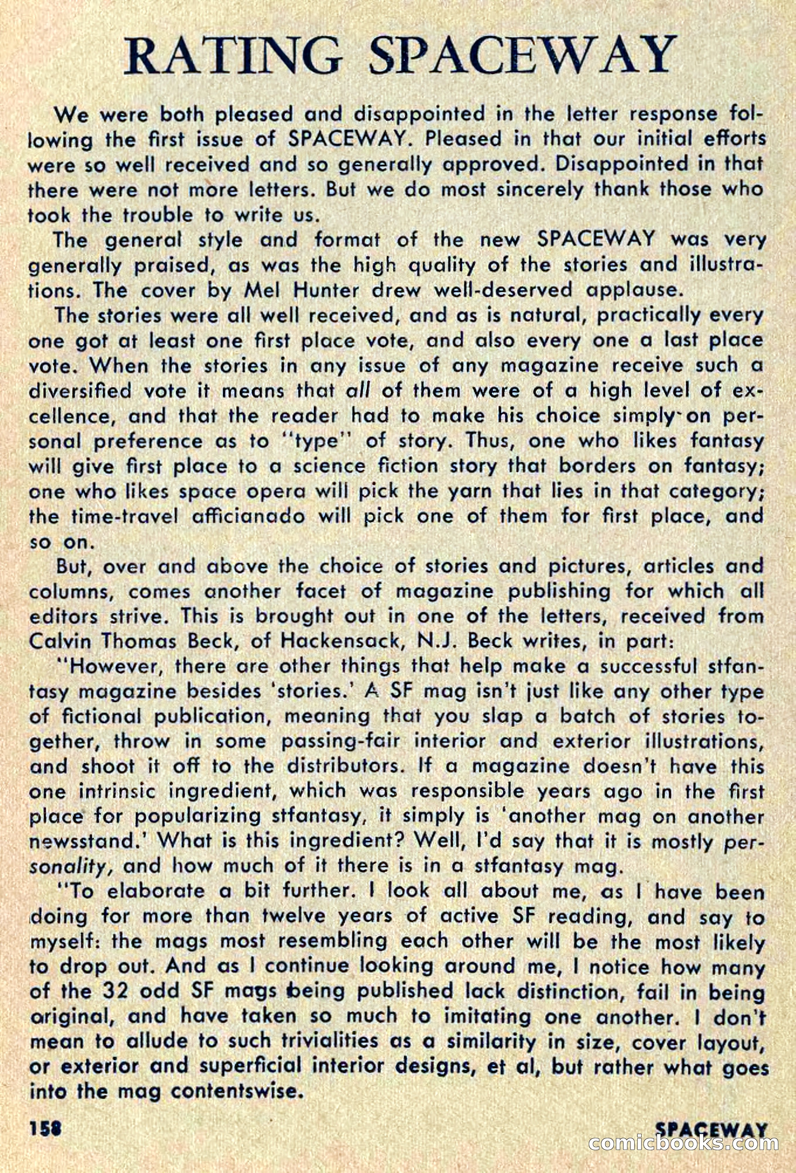 Spaceway, April 1954 — page 160 of 165