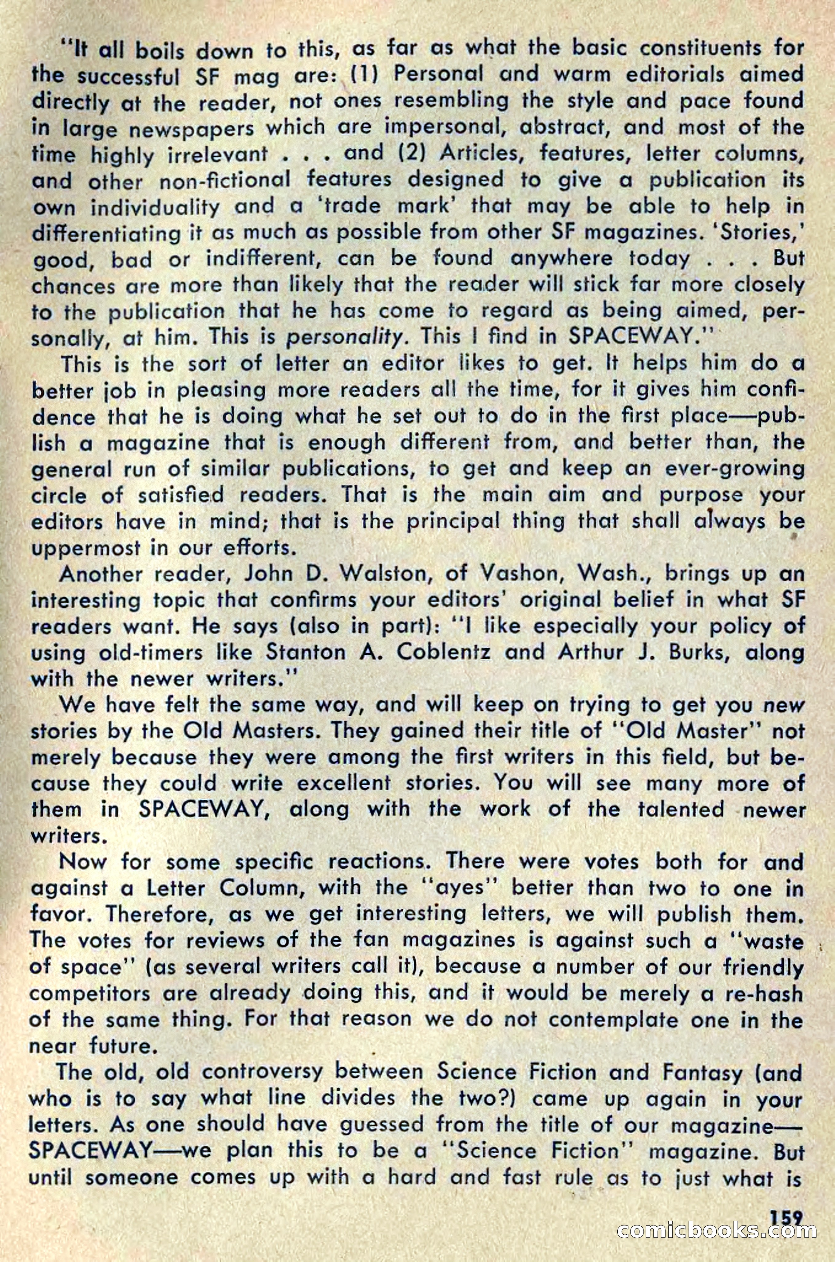 Spaceway, April 1954 — page 161 of 165