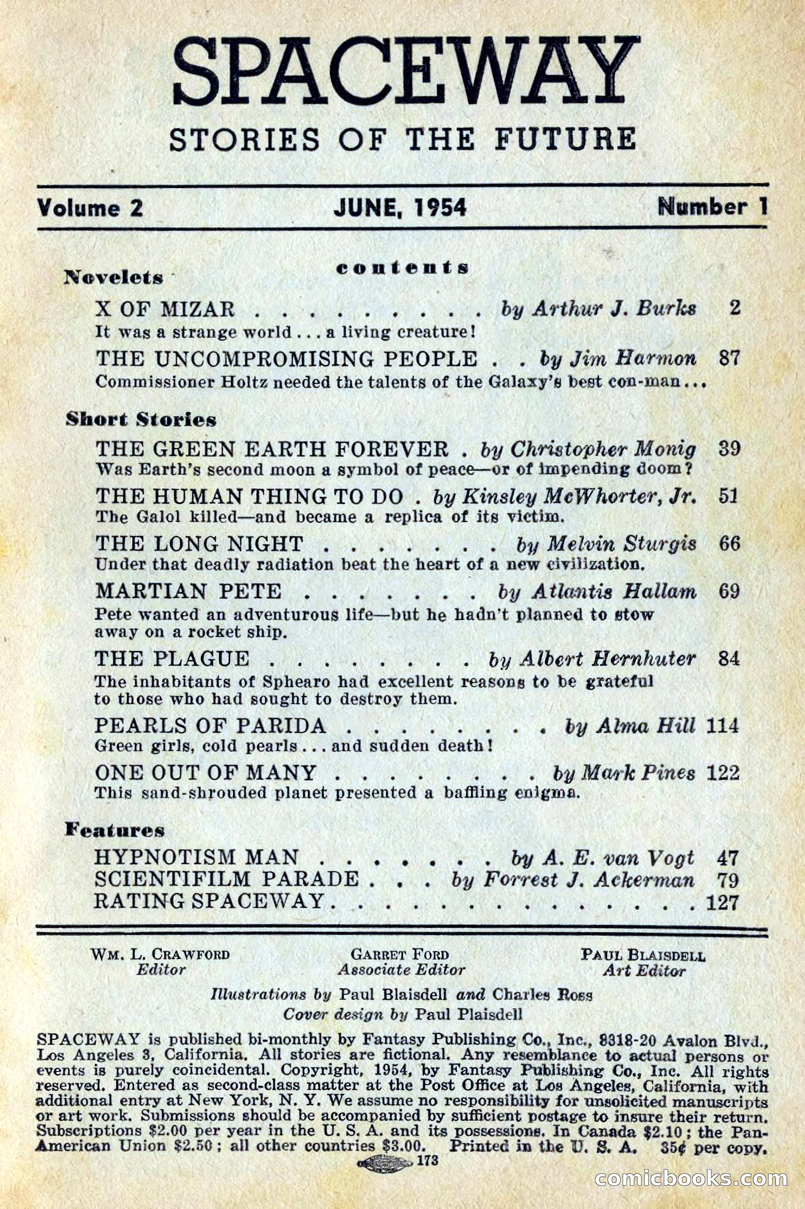 Spaceway, June 1954 — page 3 of 132