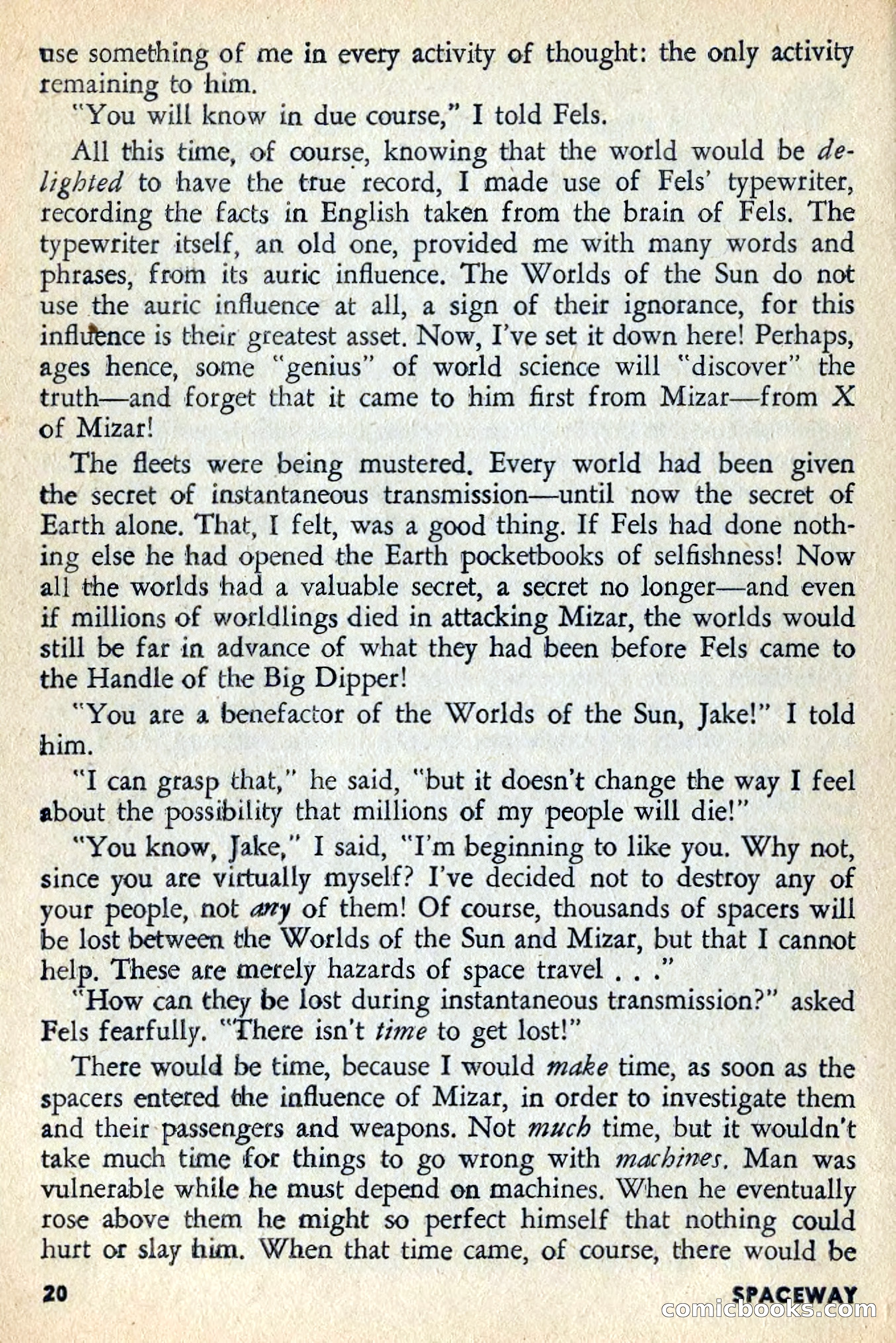 Spaceway, June 1954 — page 22 of 132