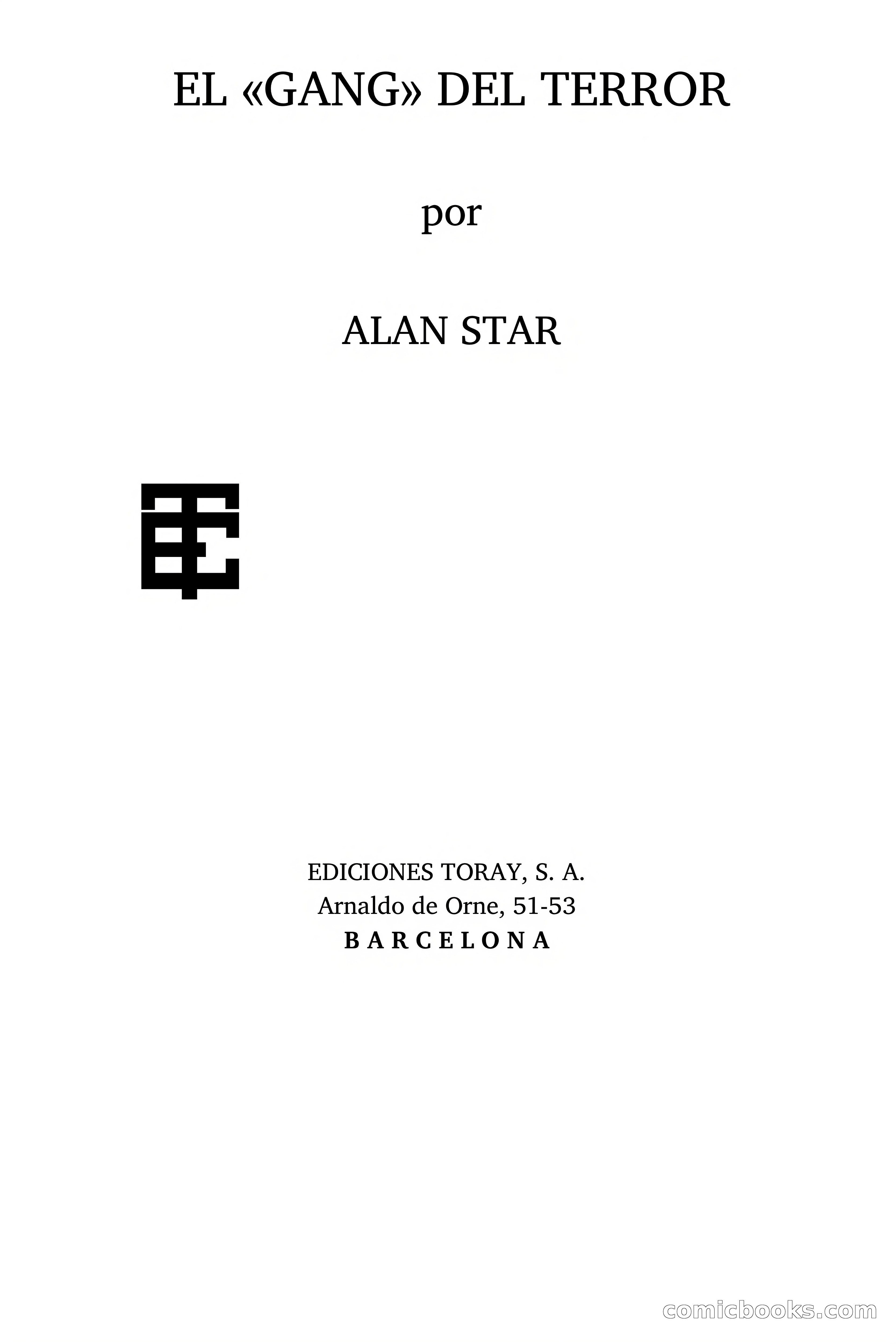 S.I.P. Alan Star: El "Gang" del Terror — page 3 of 87