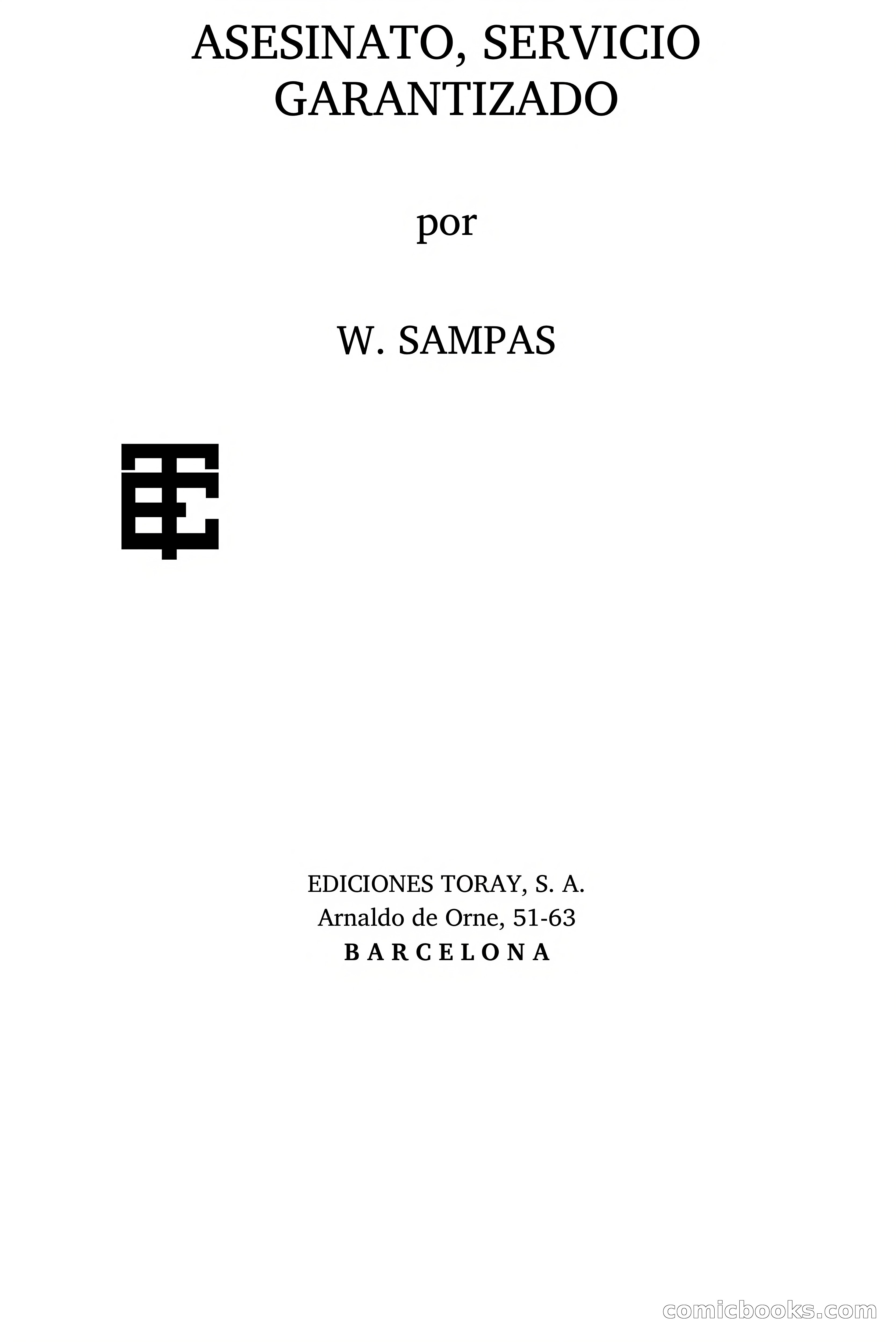 Asesinato, Servicio Garantizado — page 3 of 88