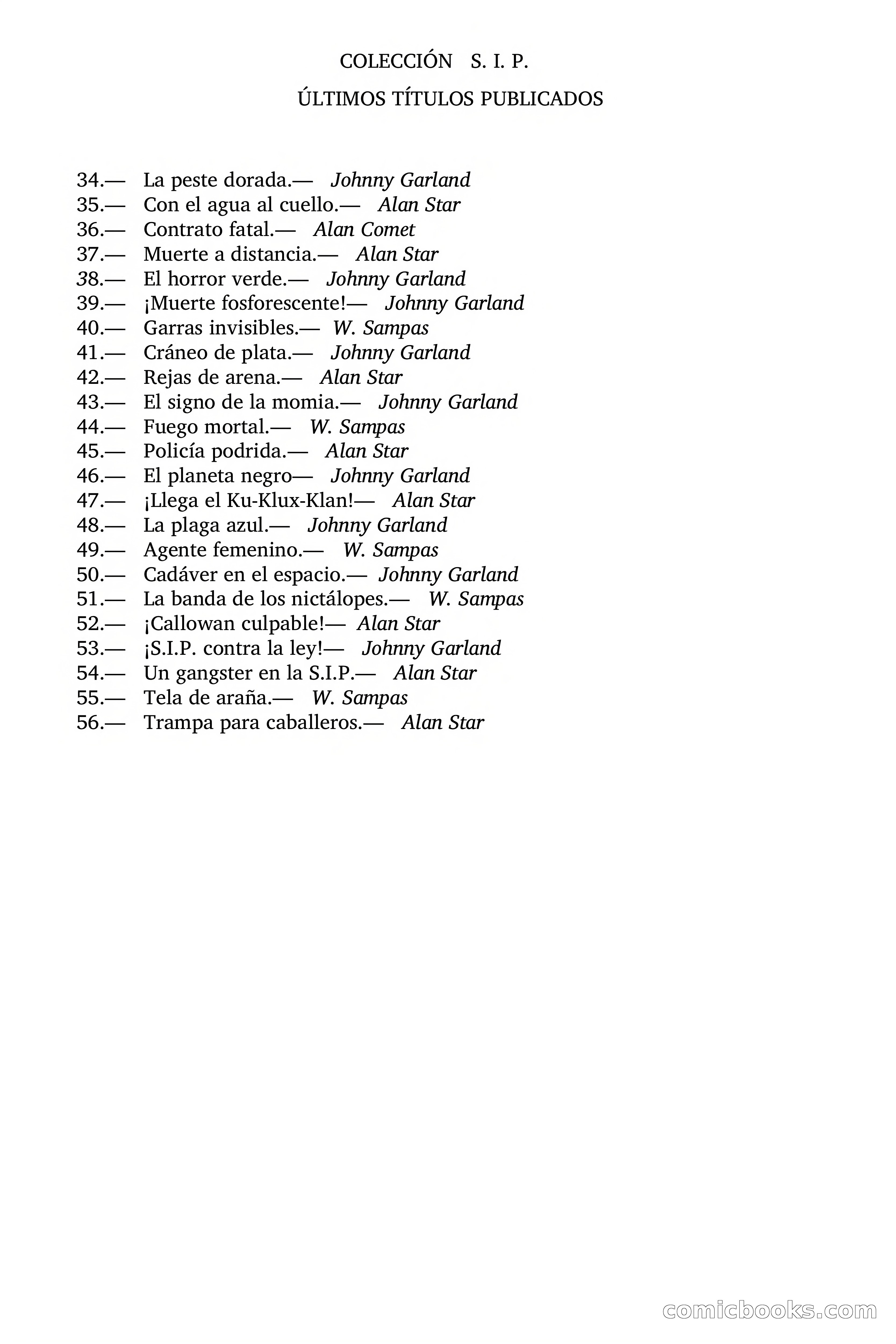 S.I.P. #56: Trampa para Caballeros — page 79 of 80
