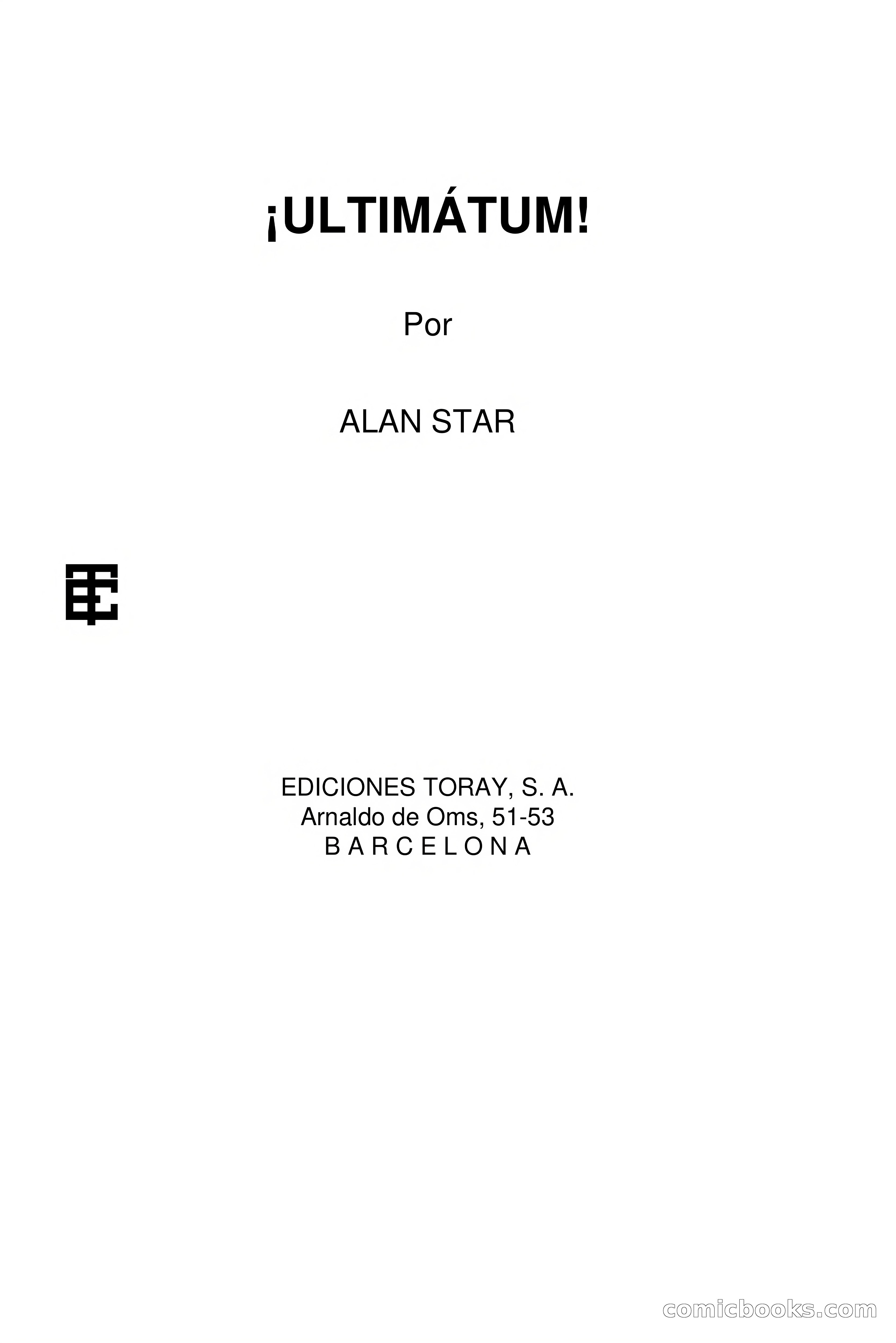 ¡Ultimátum! (Alan Star) — page 3 of 81