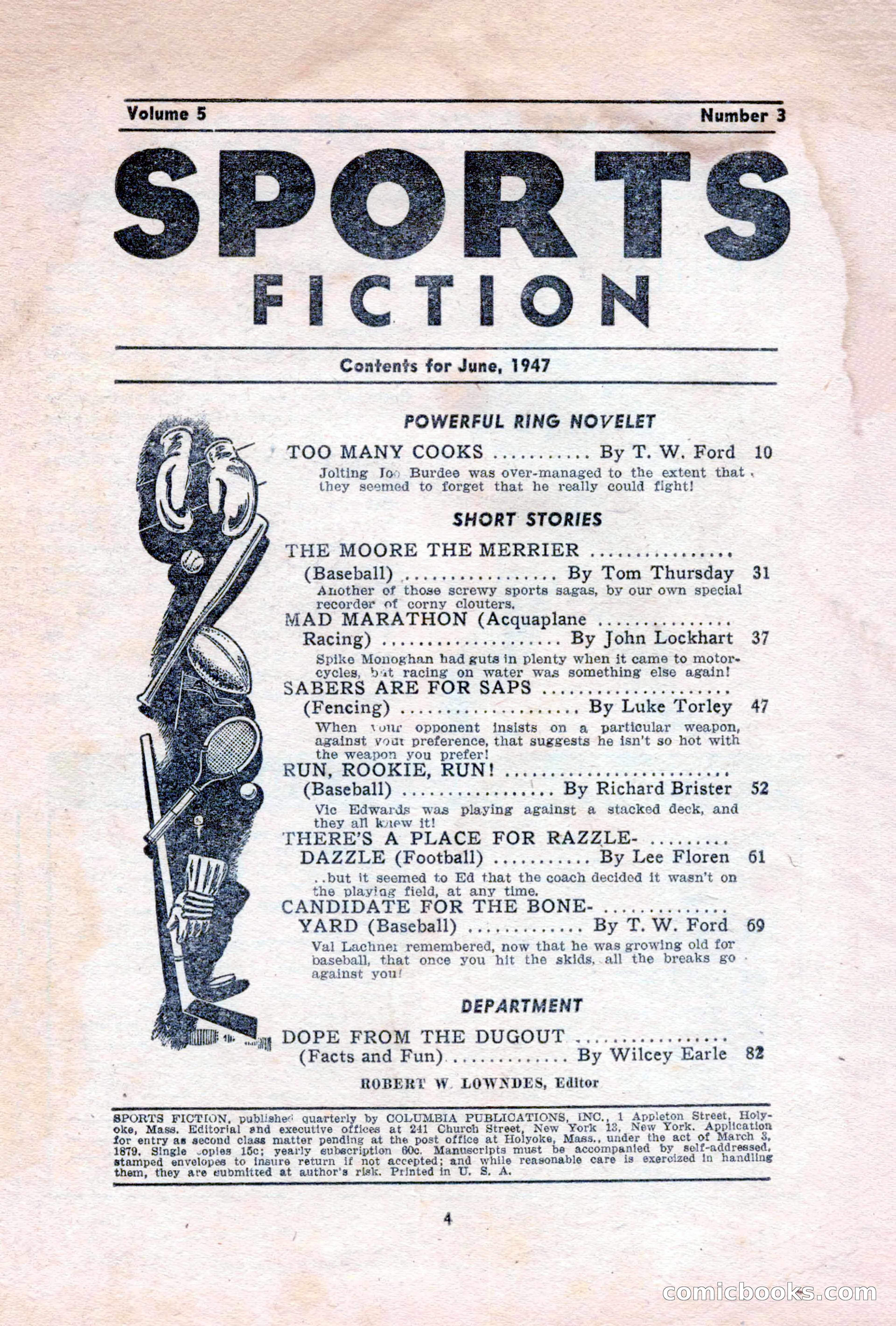 Sports Fiction, June 1947 — page 4 of 100