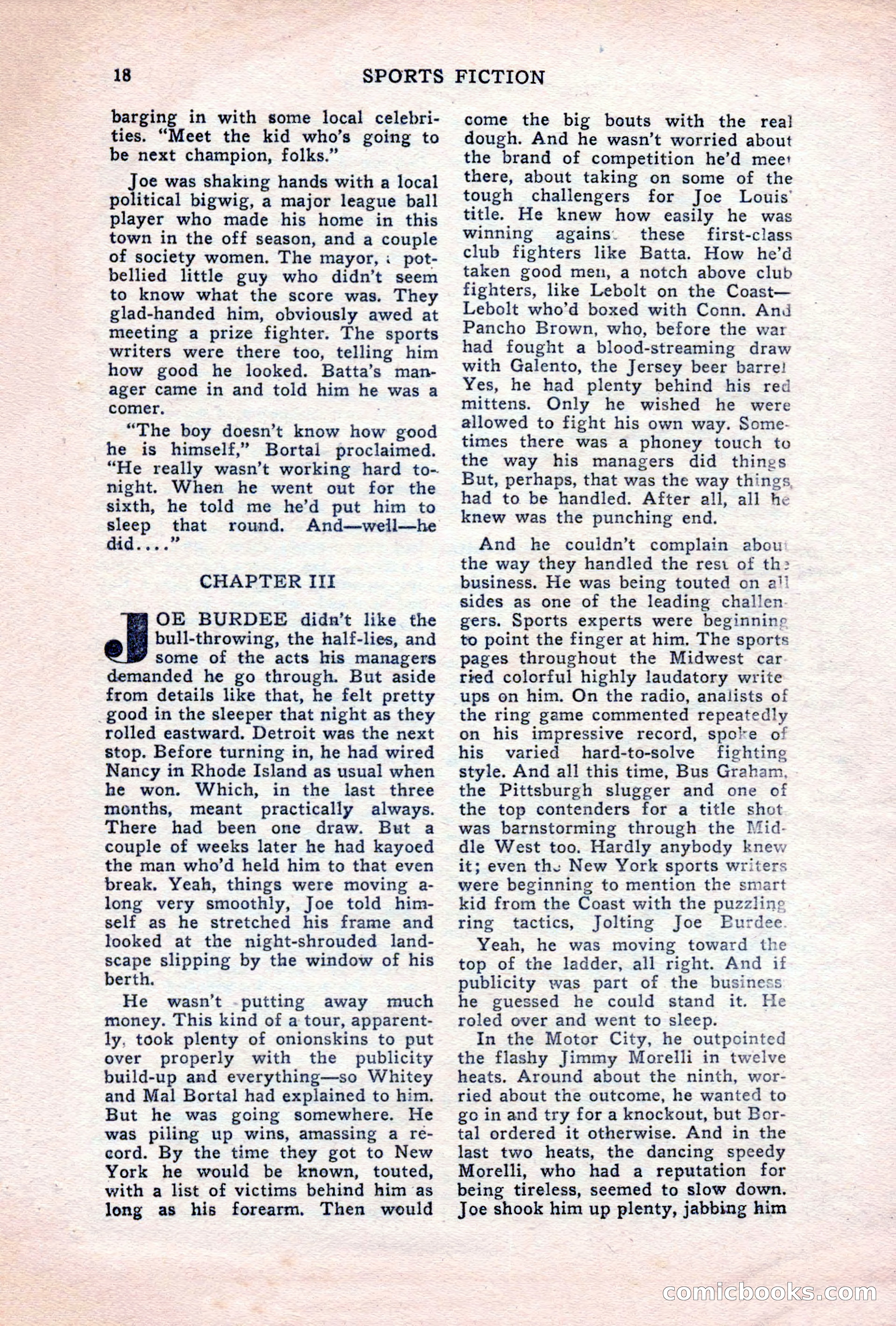 Sports Fiction, June 1947 — page 18 of 100