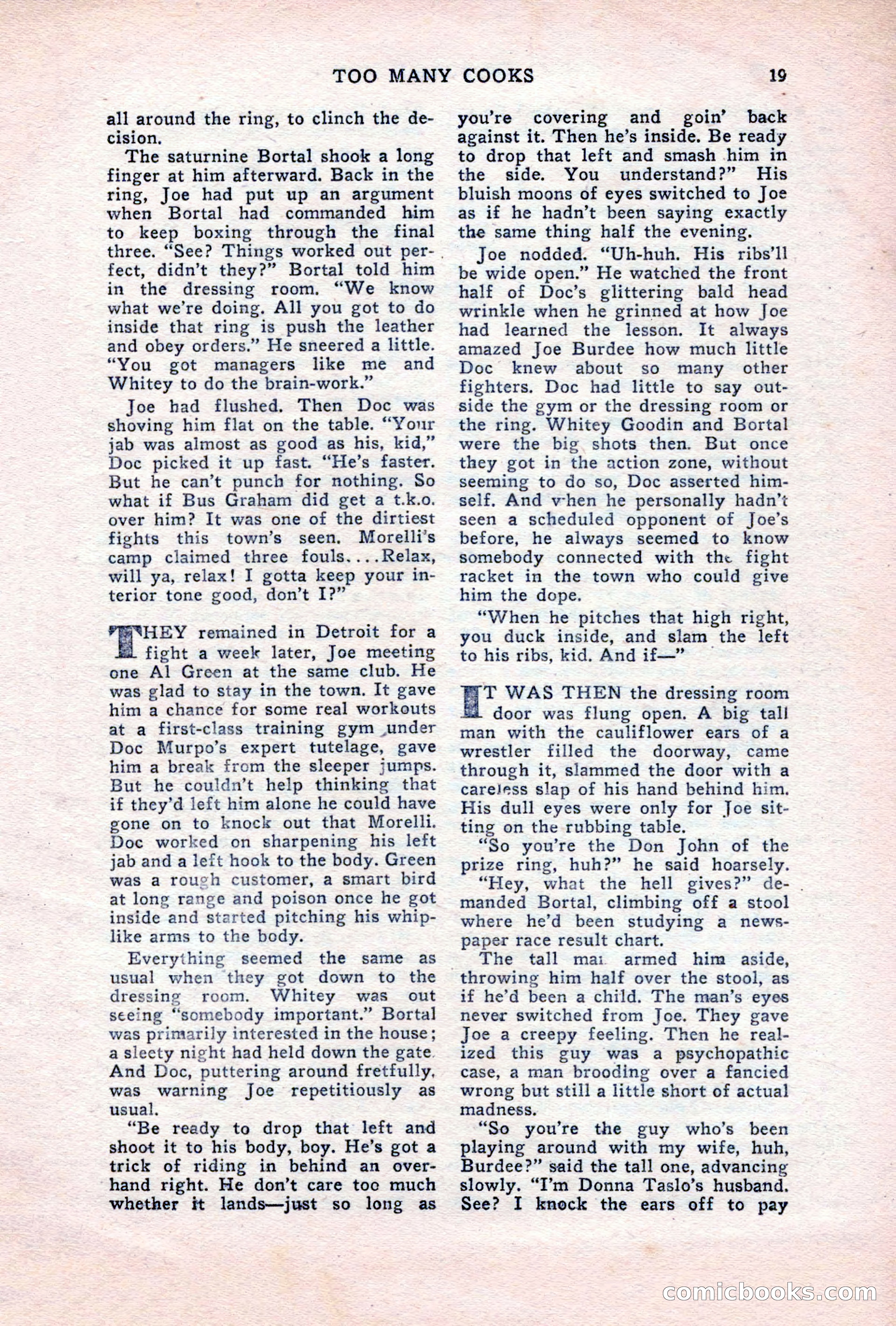 Sports Fiction, June 1947 — page 19 of 100