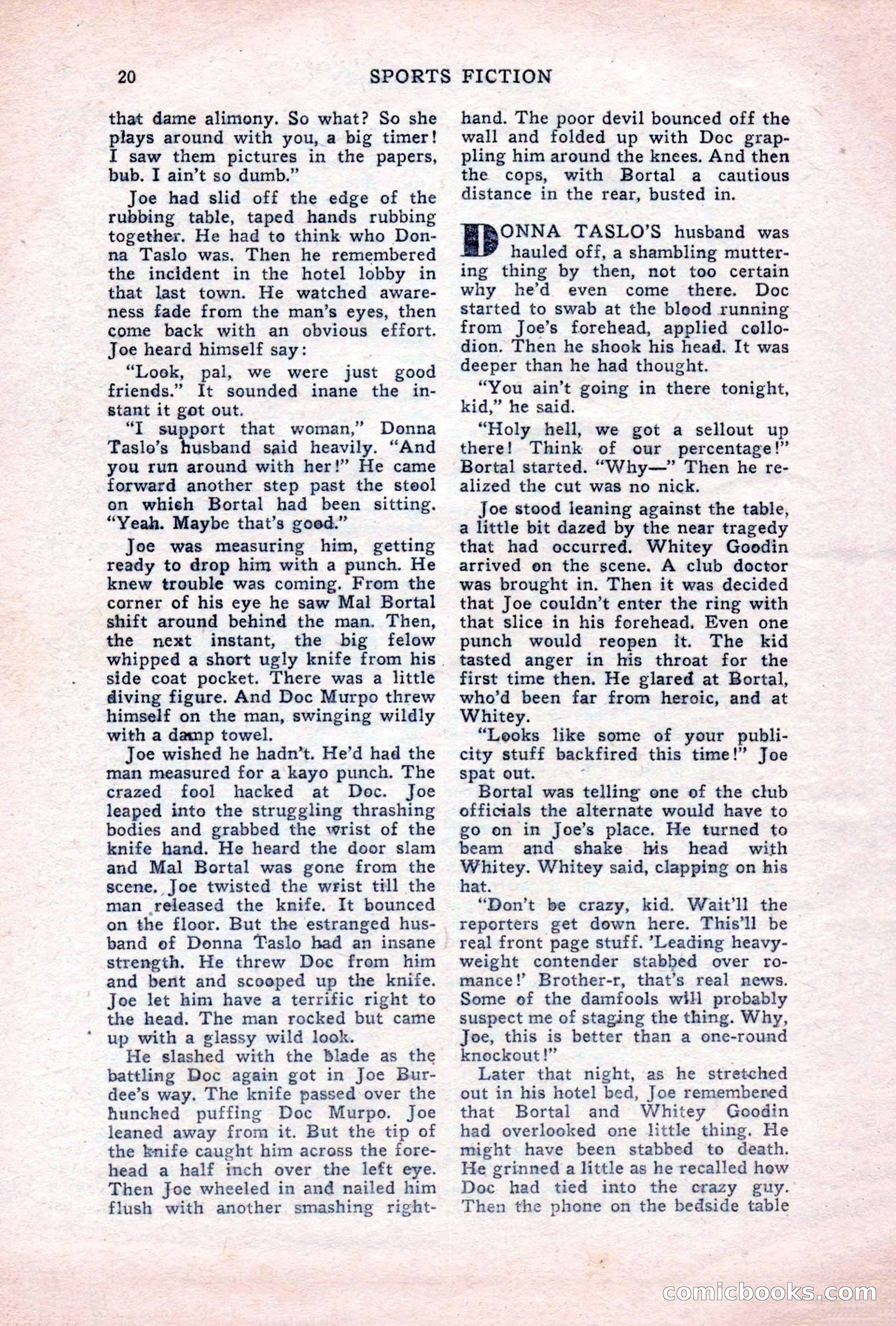 Sports Fiction, June 1947 — page 20 of 100