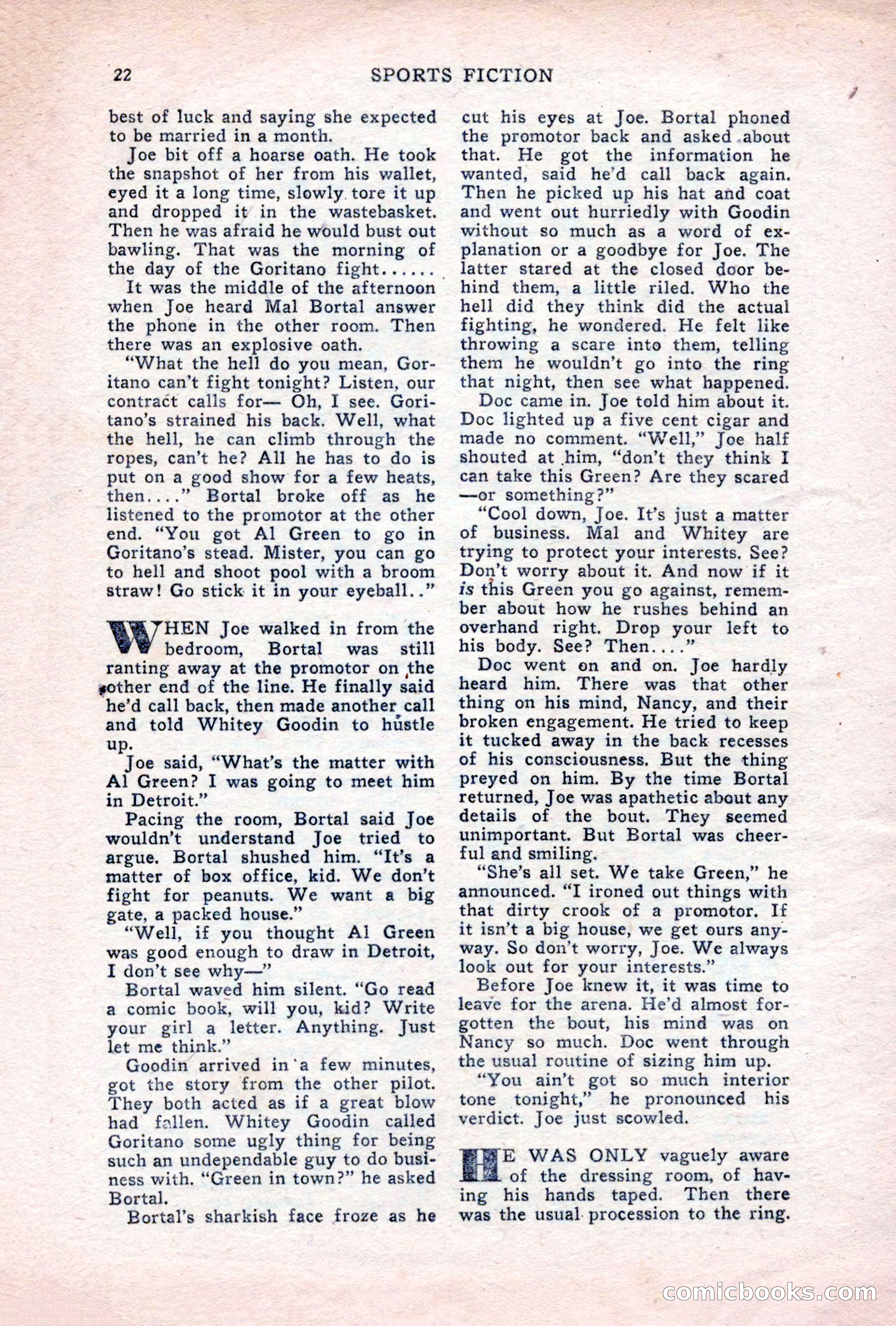Sports Fiction, June 1947 — page 22 of 100
