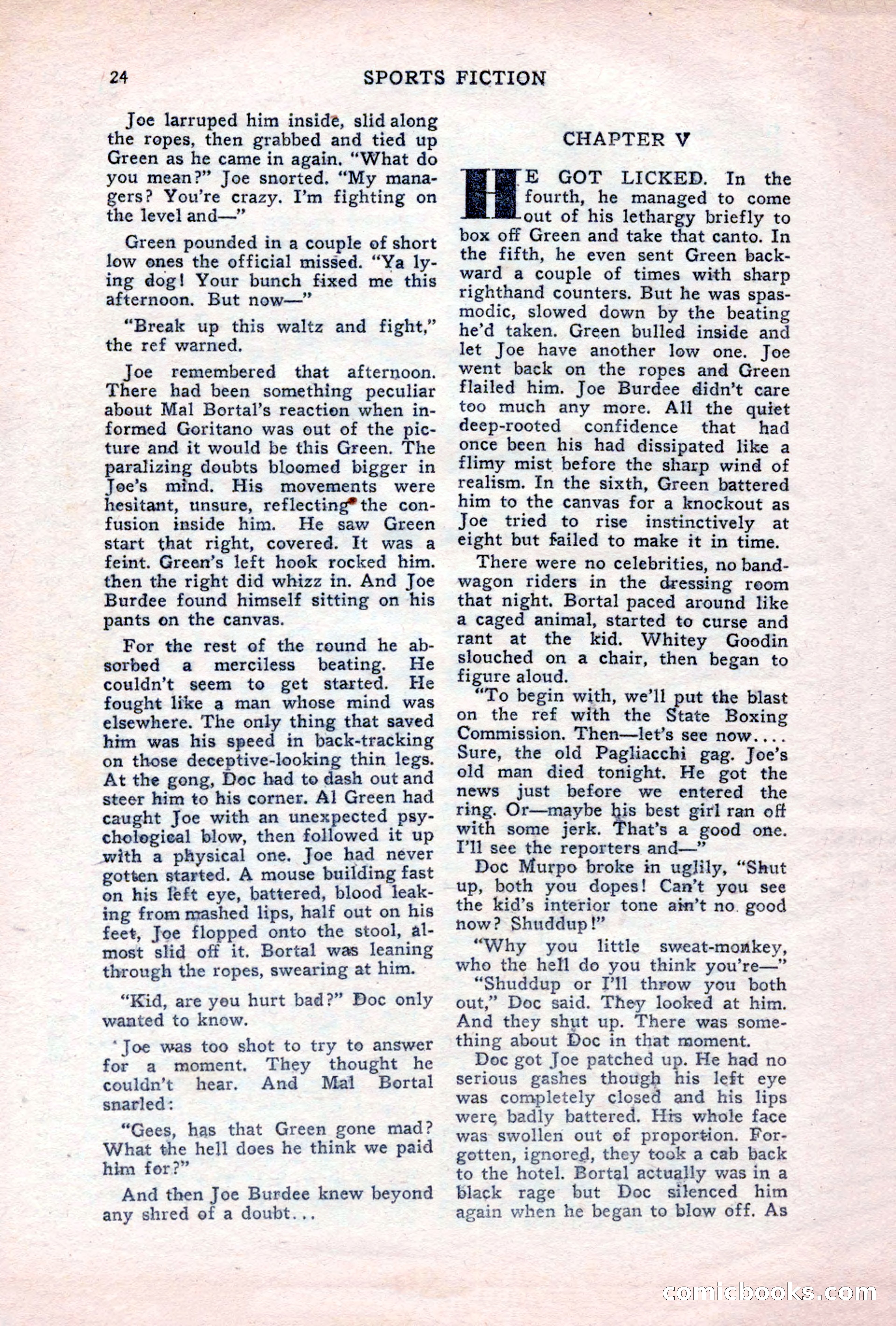 Sports Fiction, June 1947 — page 24 of 100