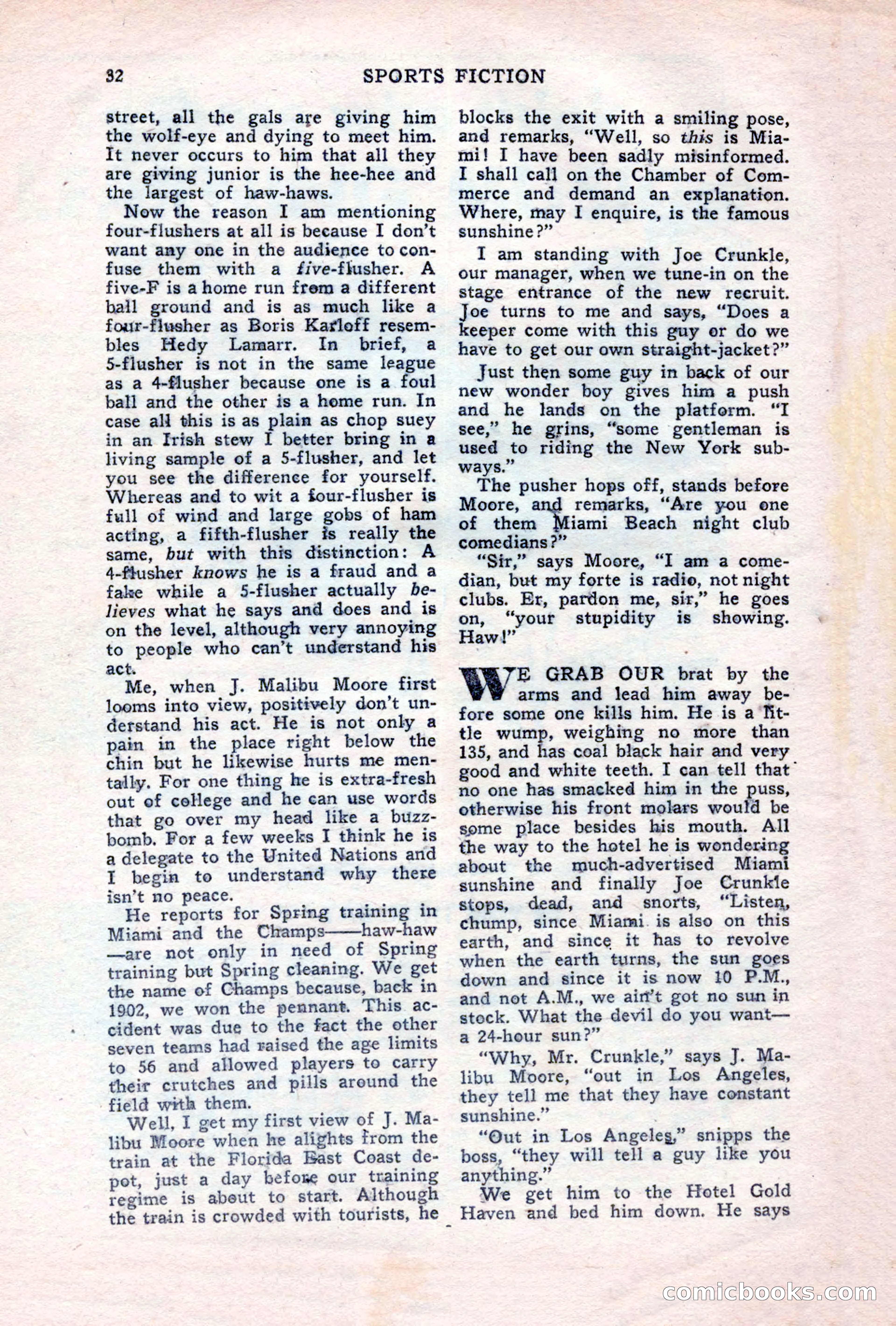 Sports Fiction, June 1947 — page 32 of 100