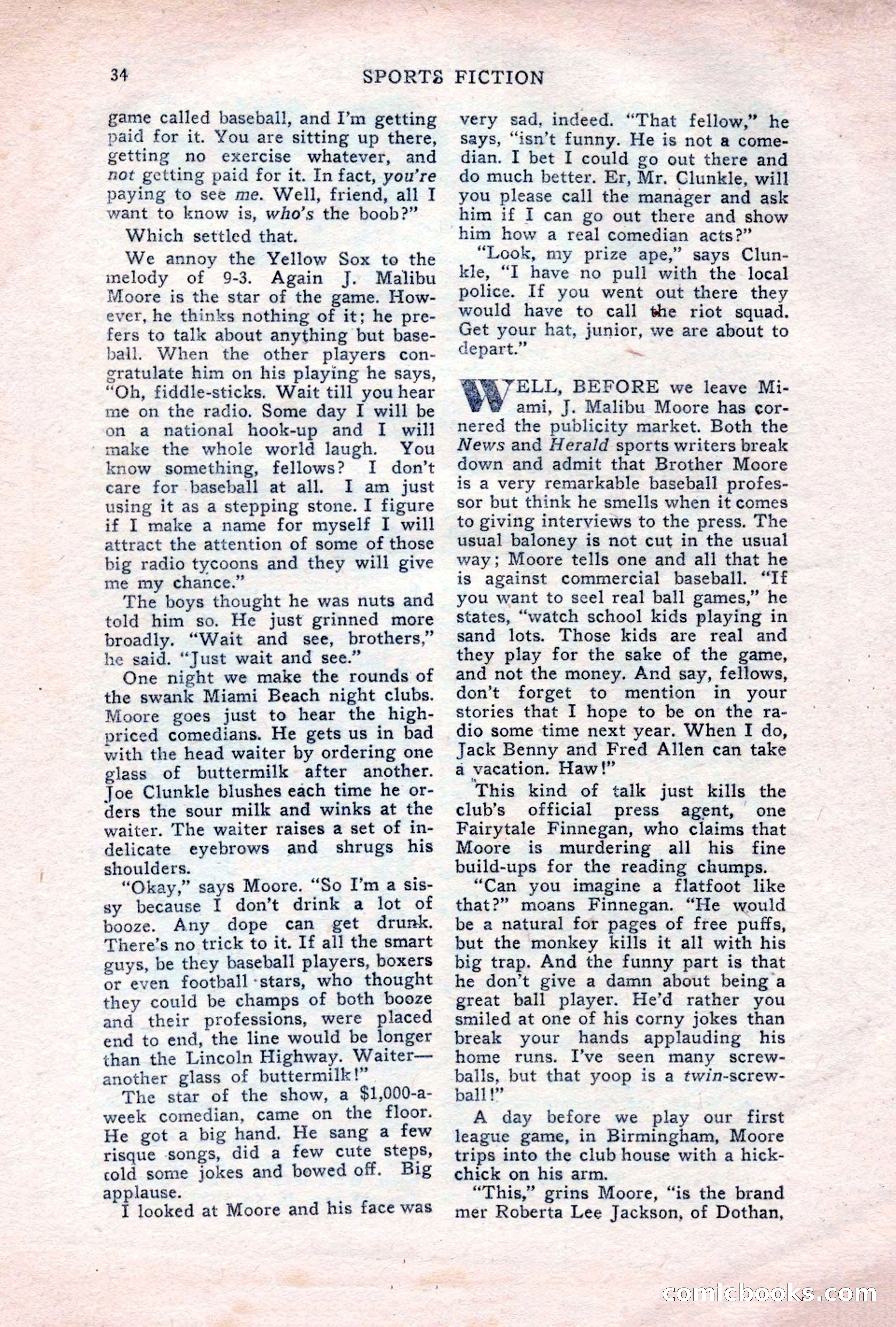 Sports Fiction, June 1947 — page 34 of 100