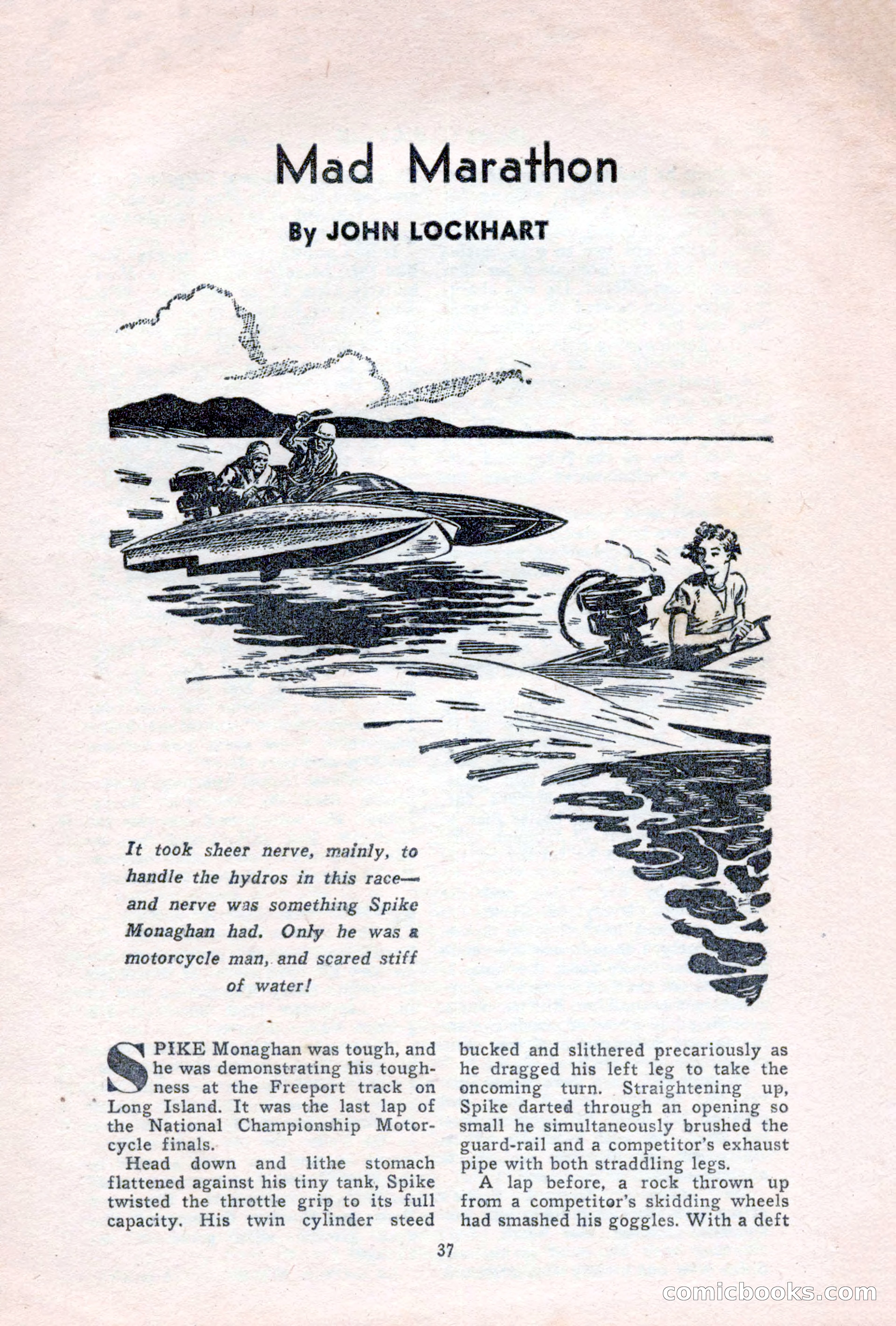 Sports Fiction, June 1947 — page 37 of 100
