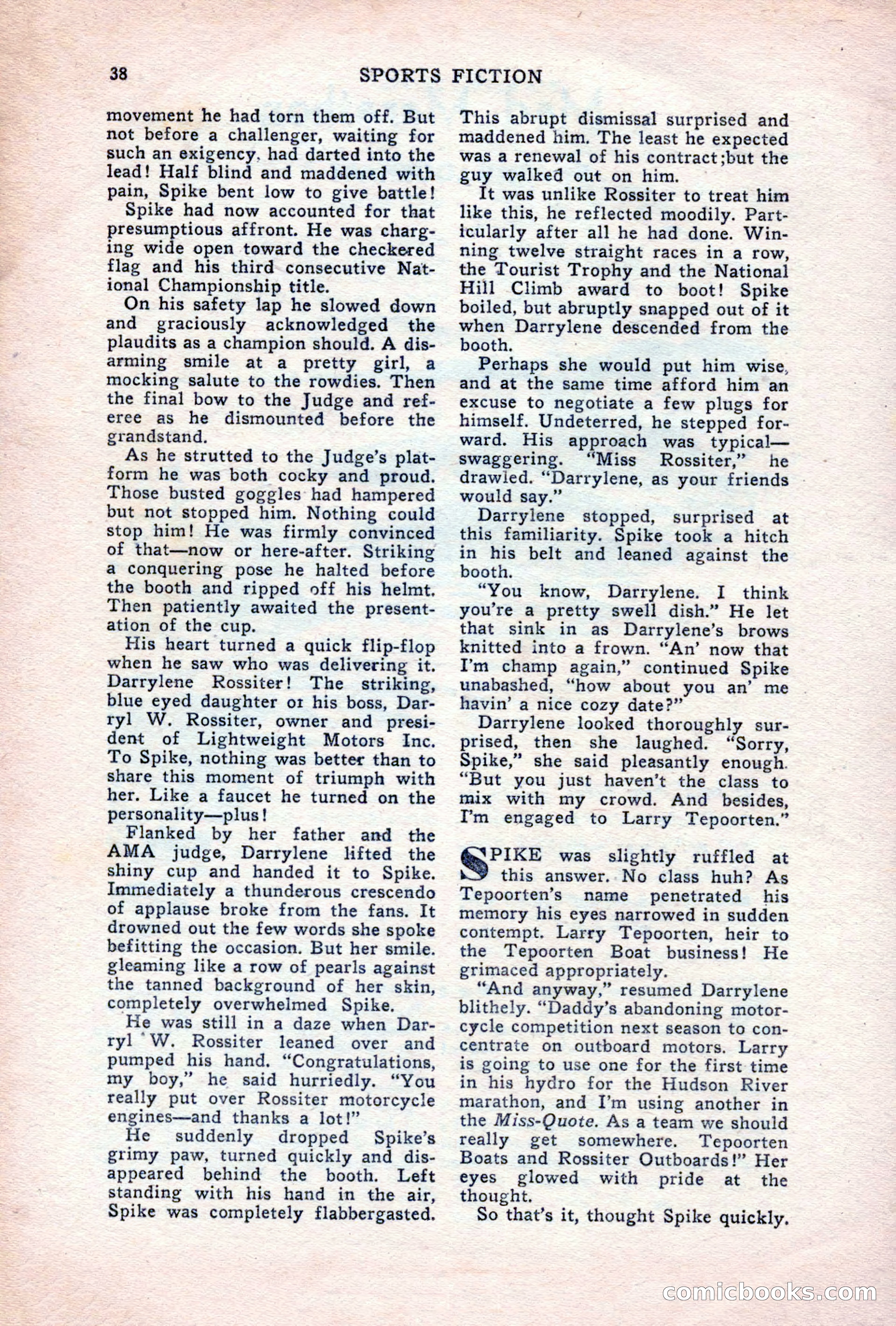 Sports Fiction, June 1947 — page 38 of 100