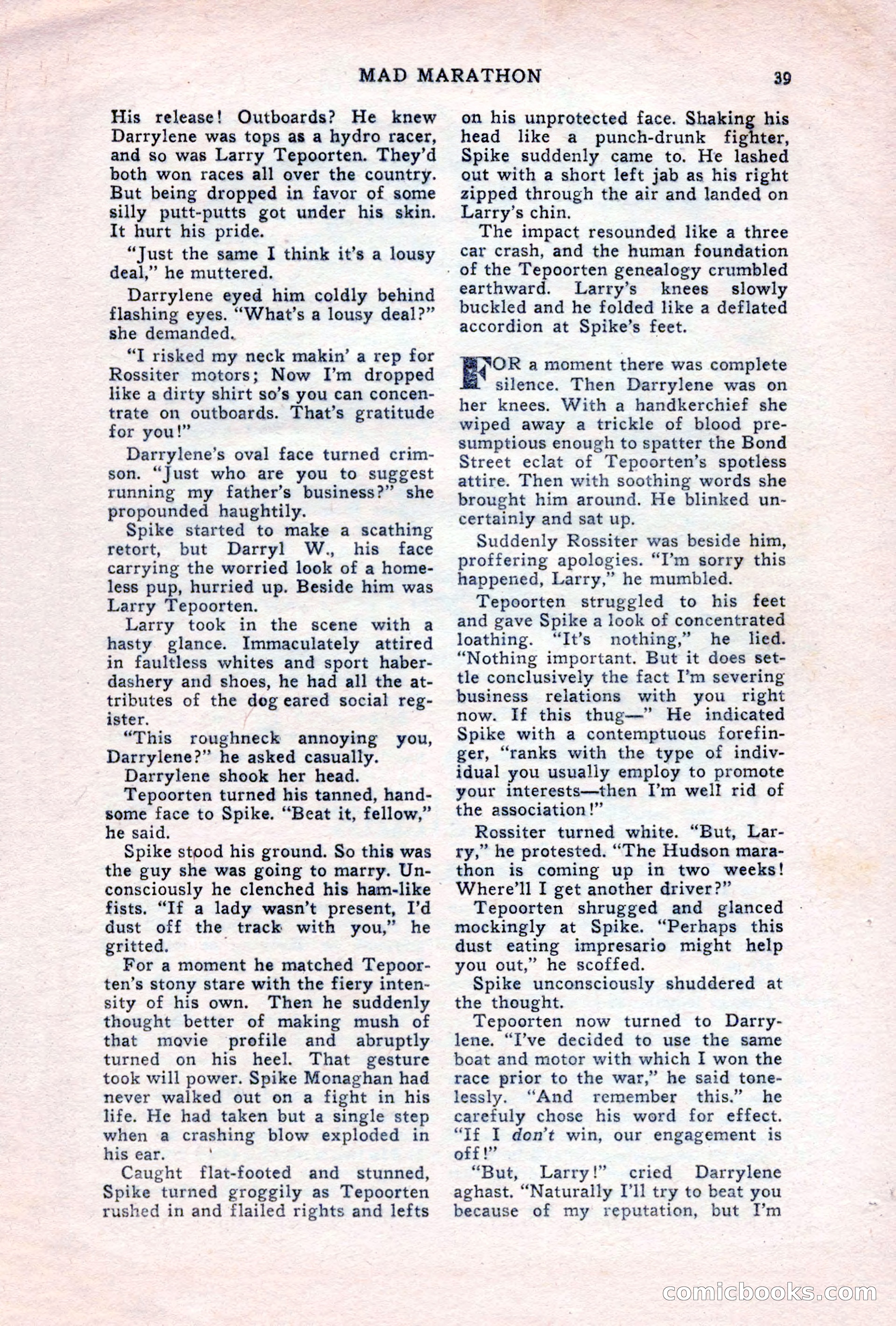 Sports Fiction, June 1947 — page 39 of 100