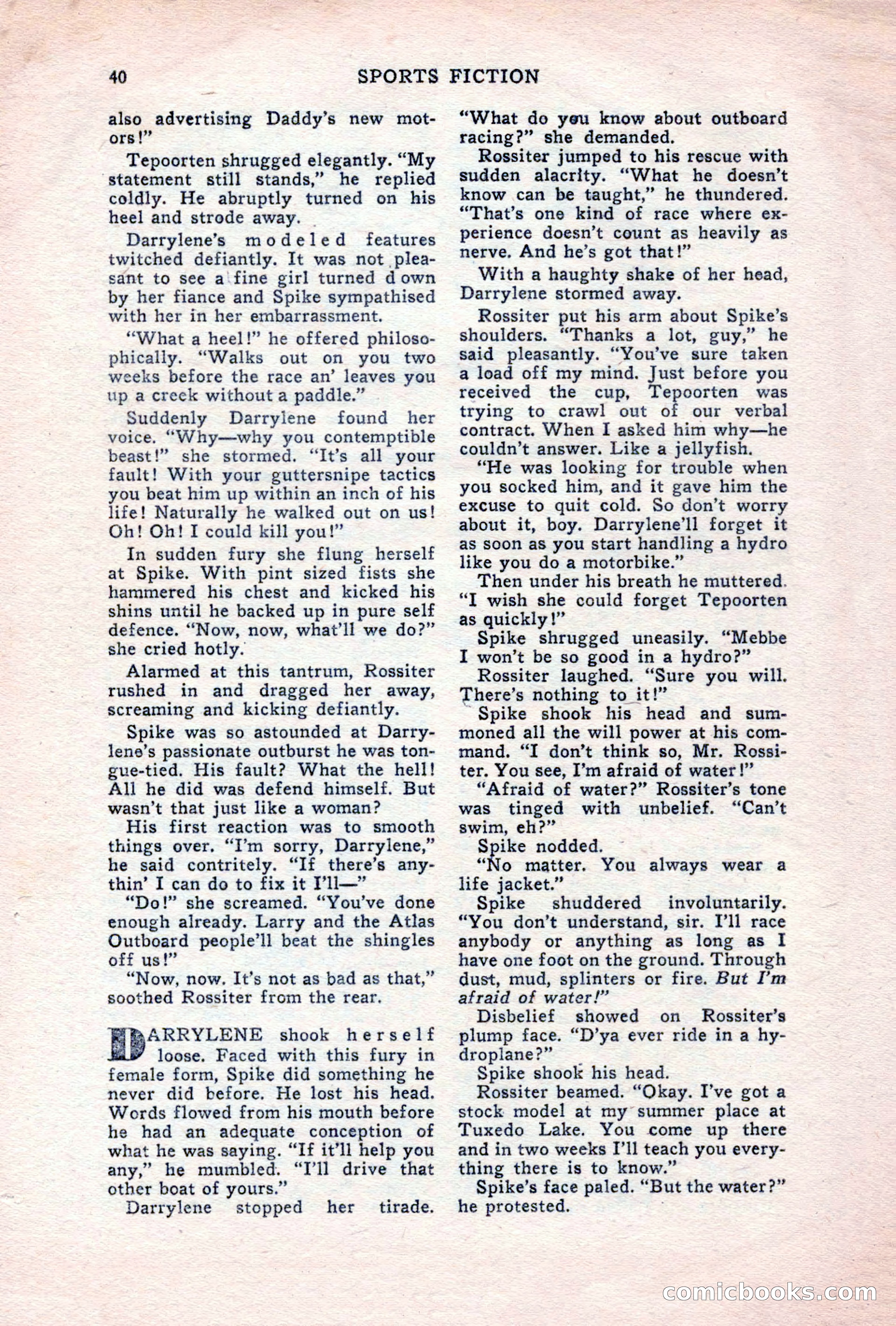Sports Fiction, June 1947 — page 40 of 100
