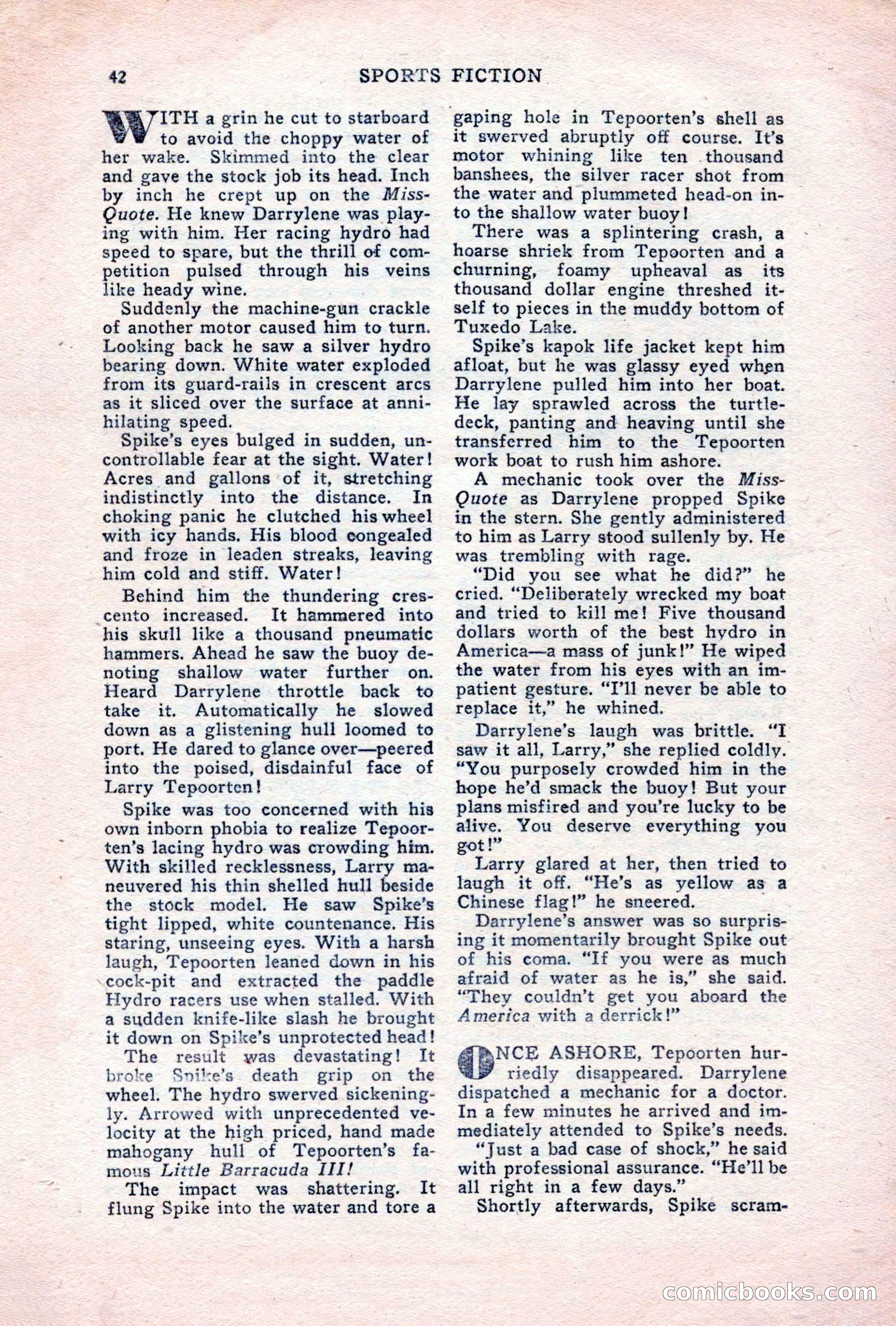 Sports Fiction, June 1947 — page 42 of 100