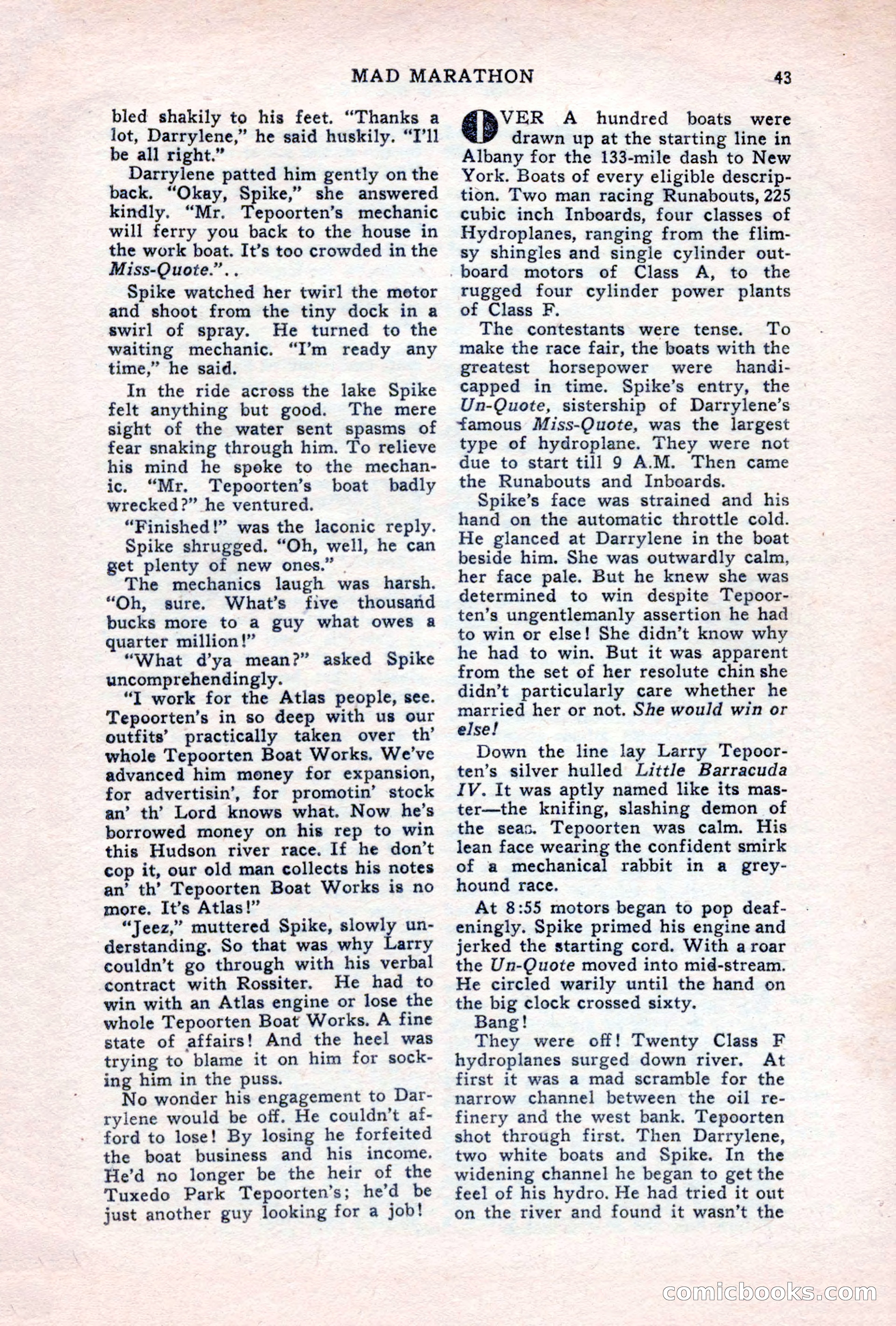 Sports Fiction, June 1947 — page 43 of 100