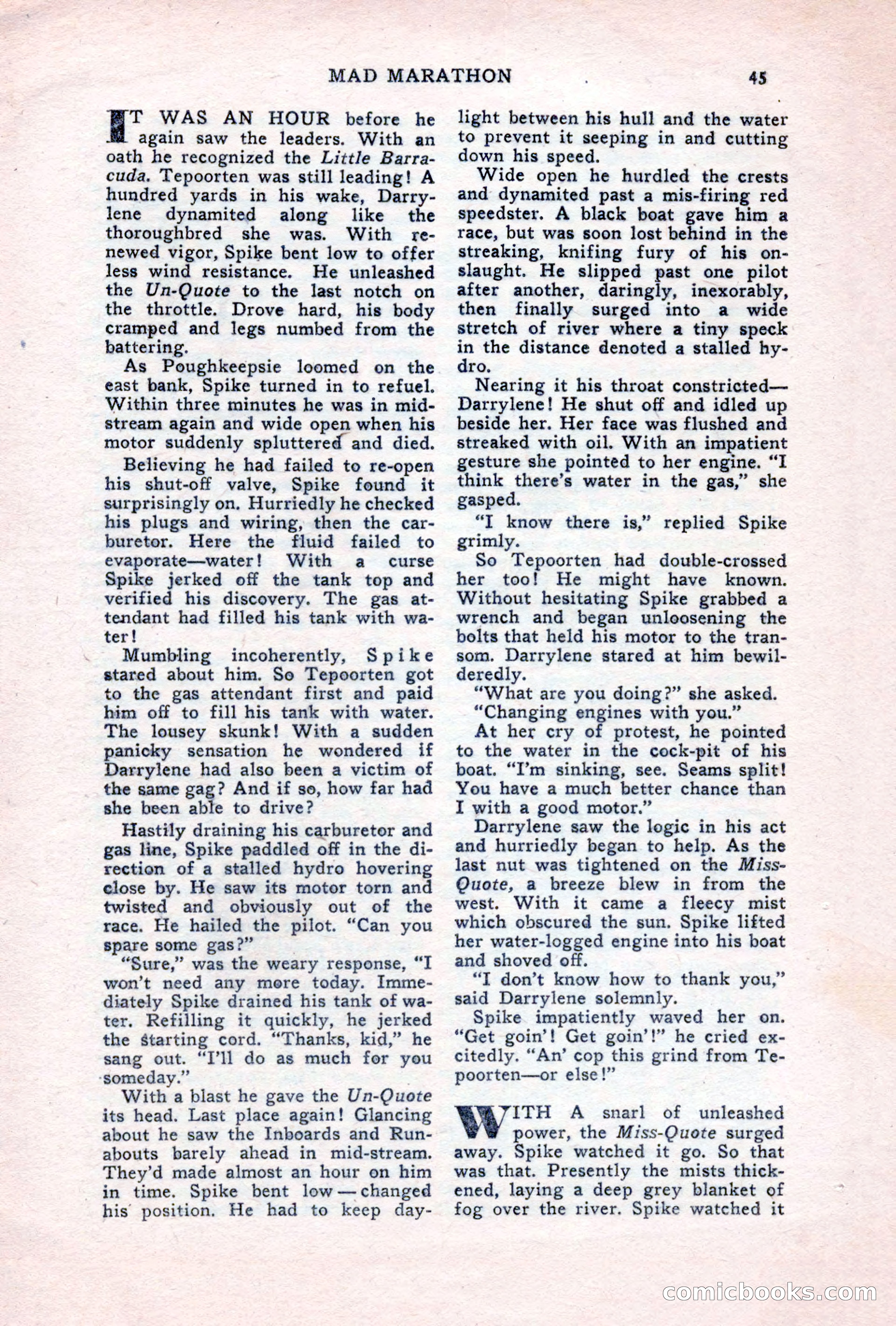 Sports Fiction, June 1947 — page 45 of 100
