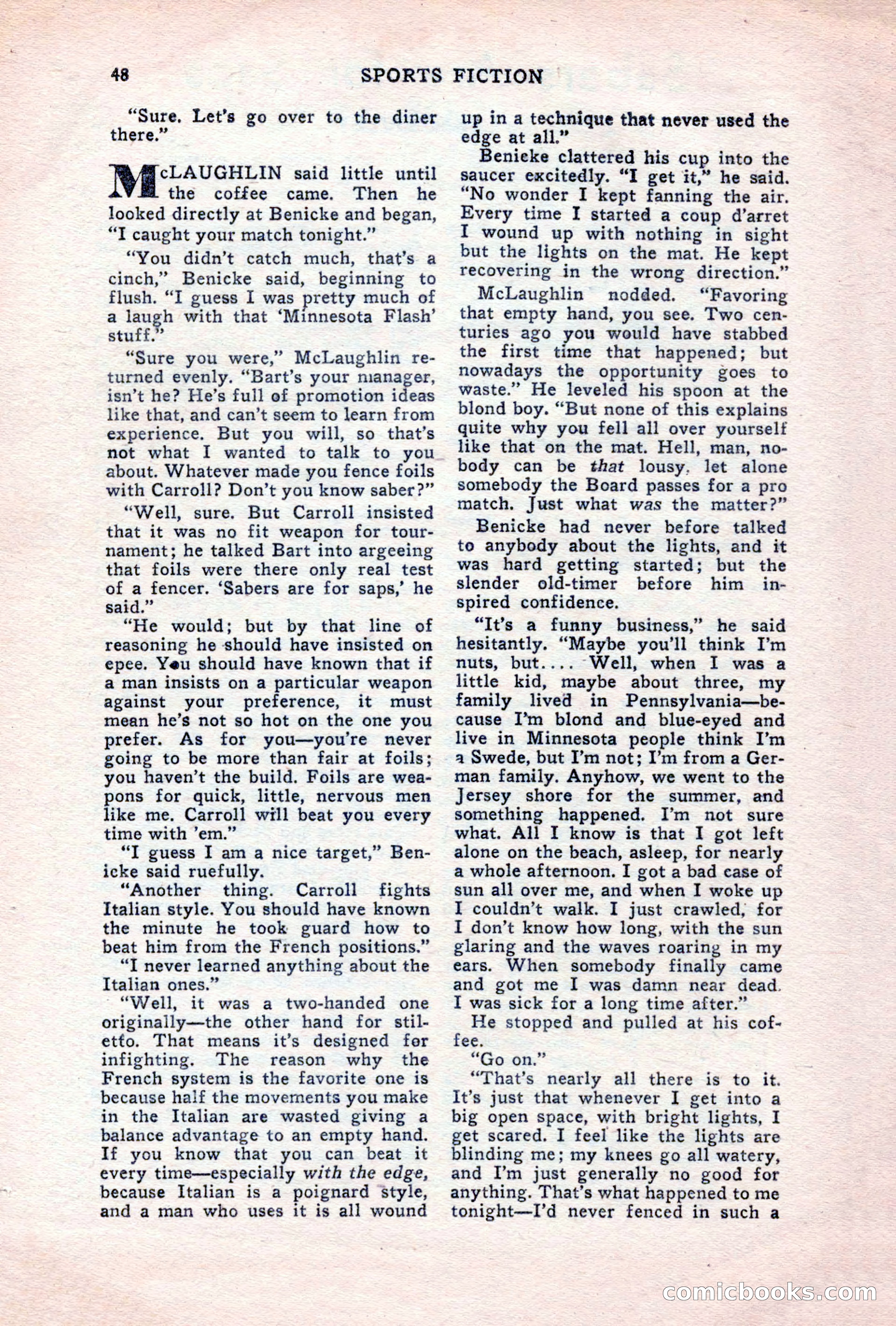 Sports Fiction, June 1947 — page 48 of 100