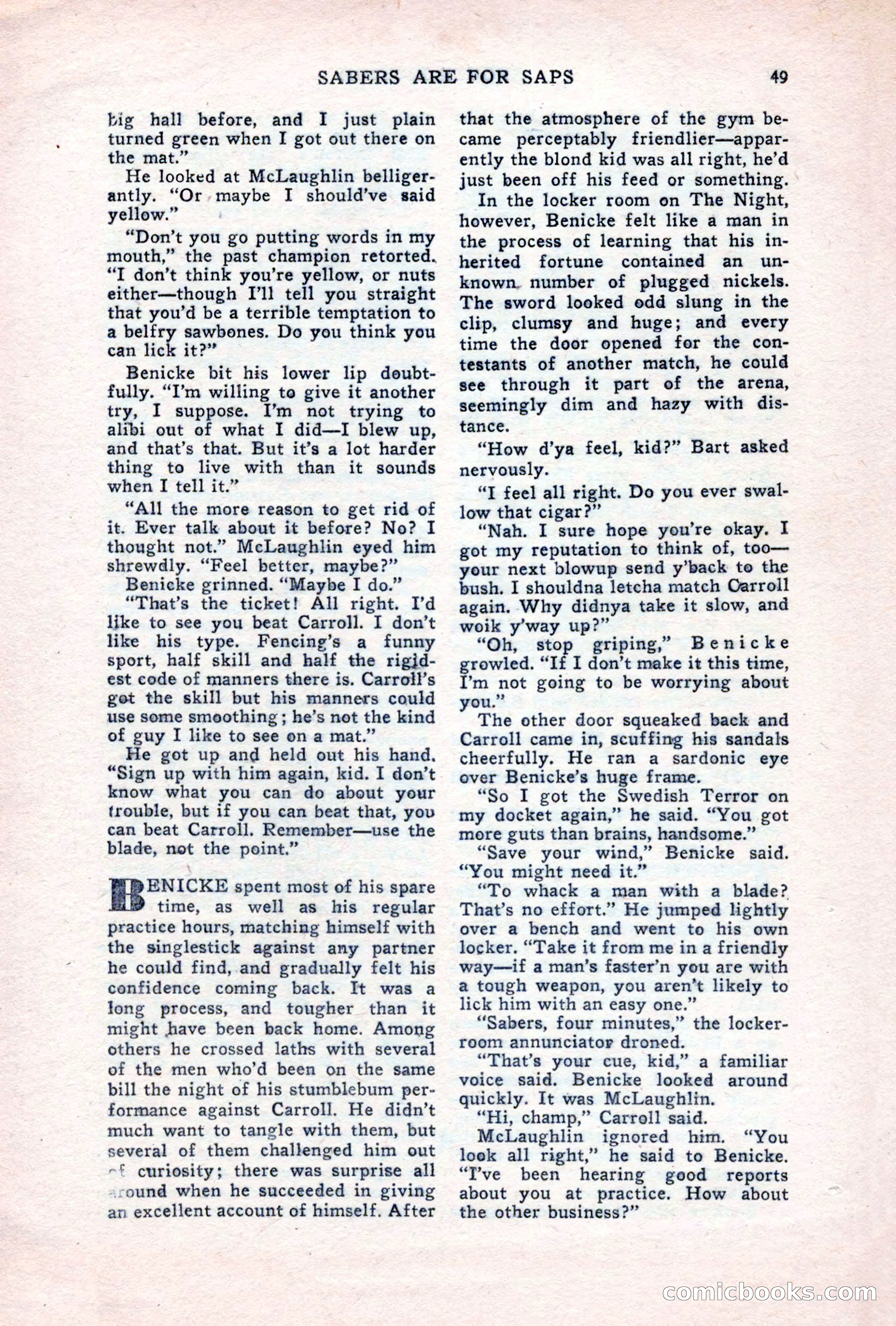 Sports Fiction, June 1947 — page 49 of 100