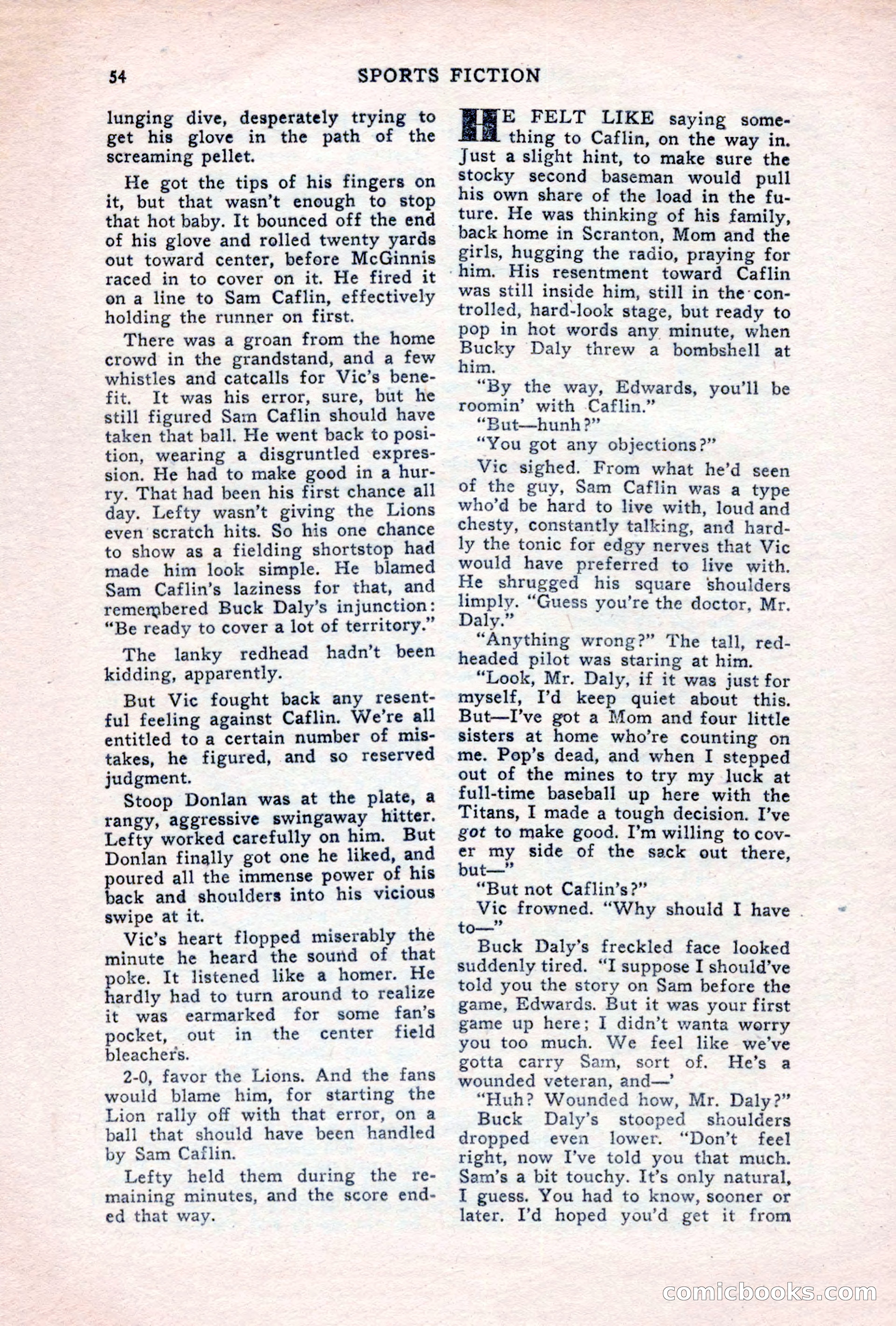 Sports Fiction, June 1947 — page 54 of 100