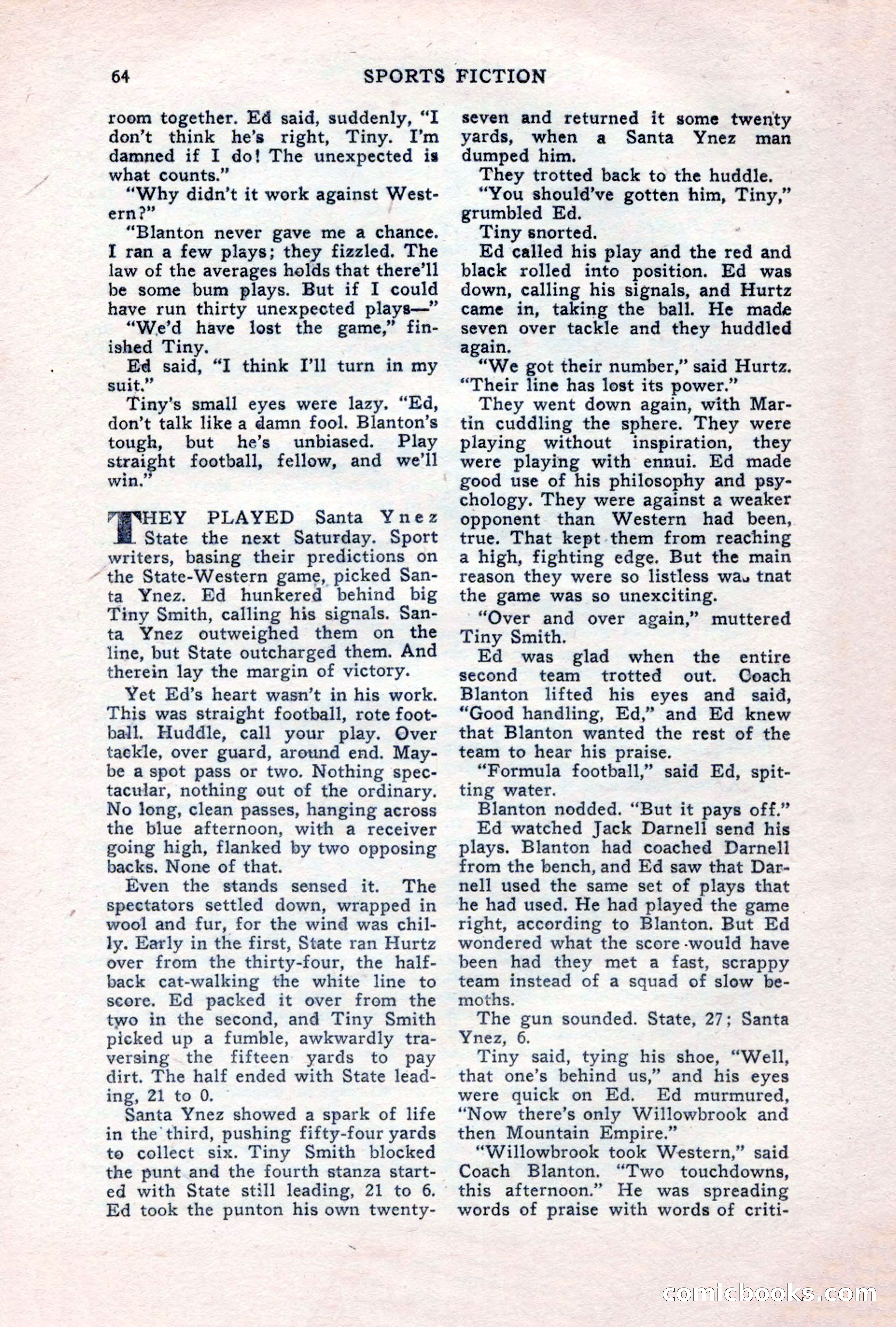 Sports Fiction, June 1947 — page 64 of 100