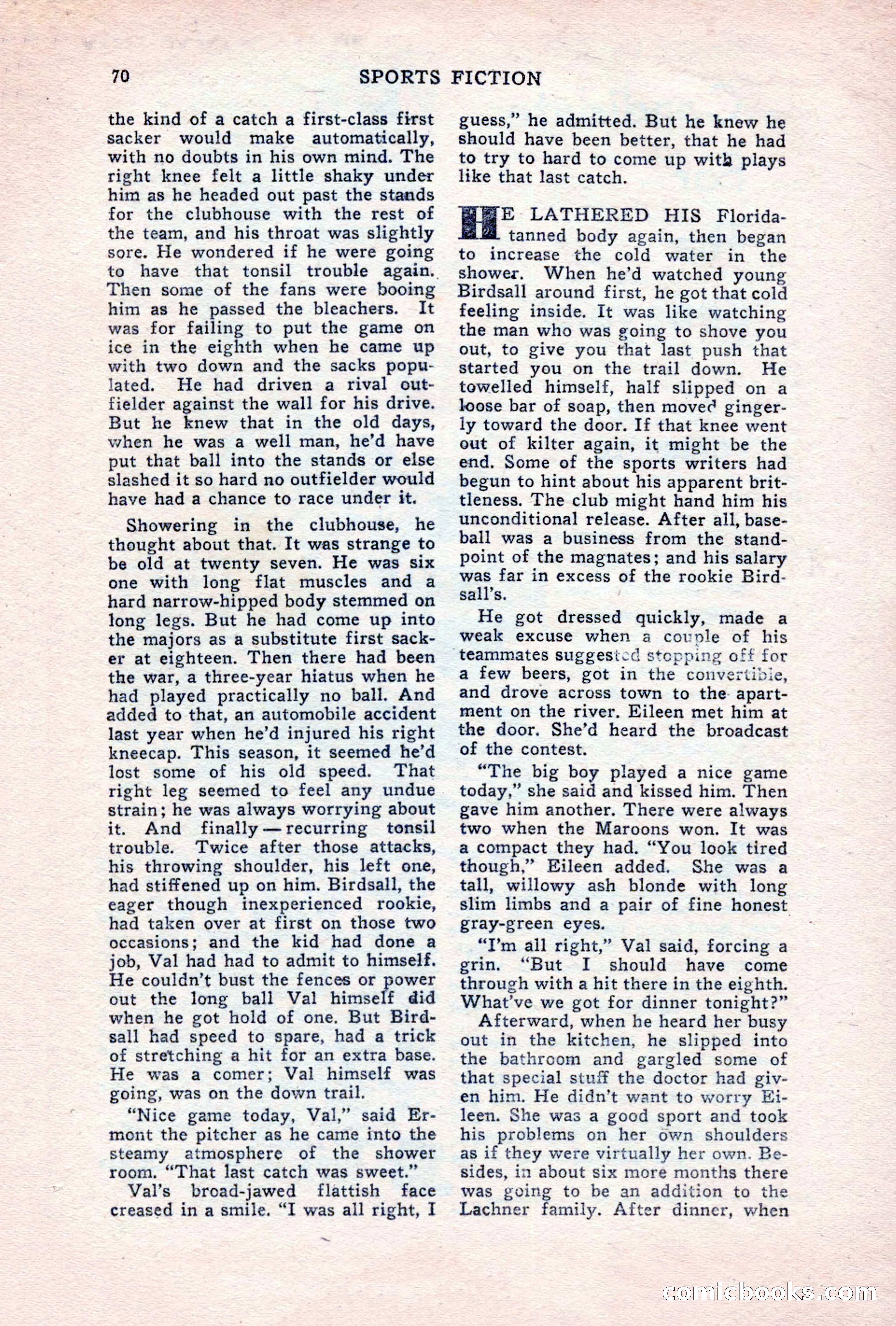 Sports Fiction, June 1947 — page 70 of 100
