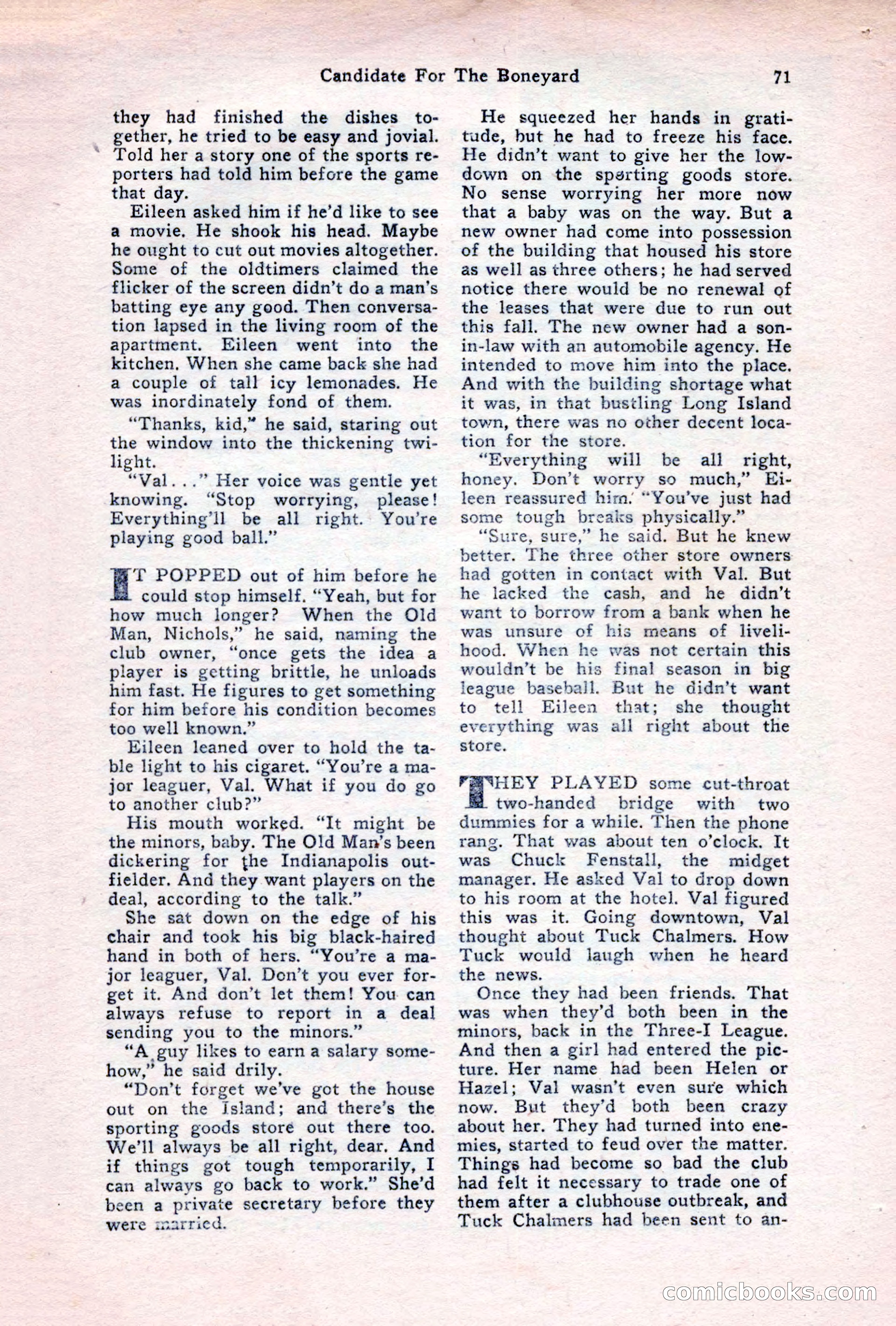Sports Fiction, June 1947 — page 71 of 100