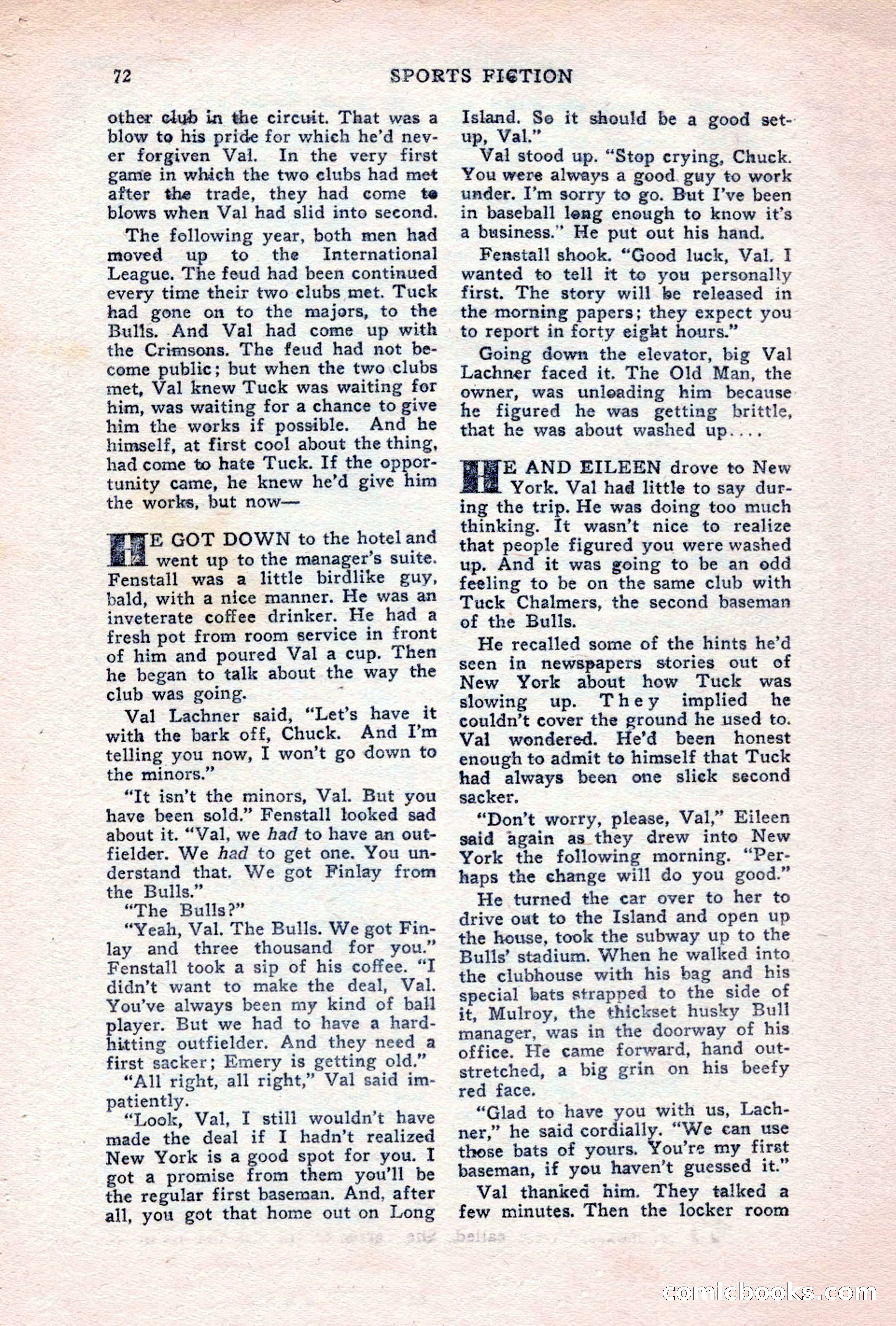 Sports Fiction, June 1947 — page 72 of 100
