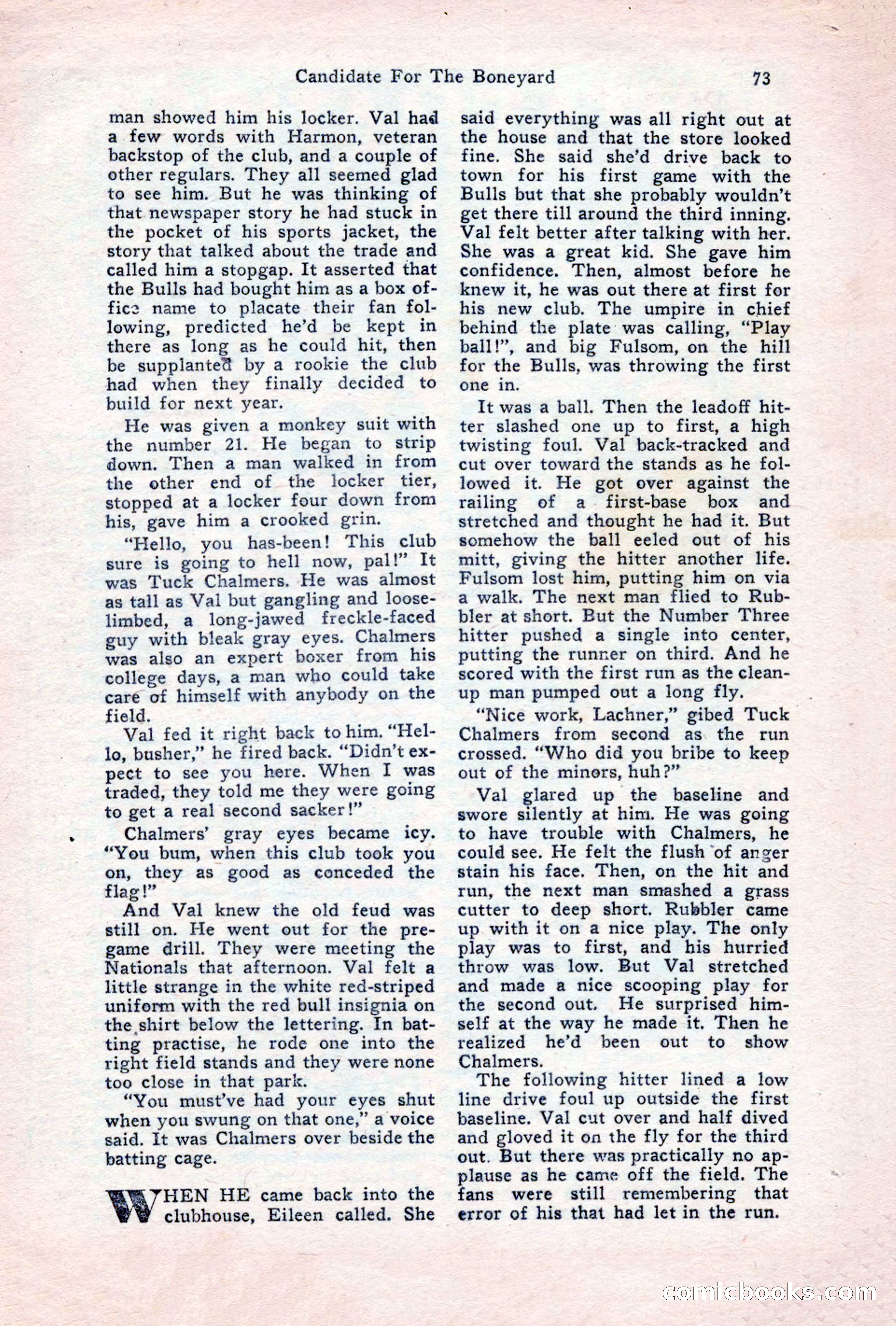 Sports Fiction, June 1947 — page 73 of 100