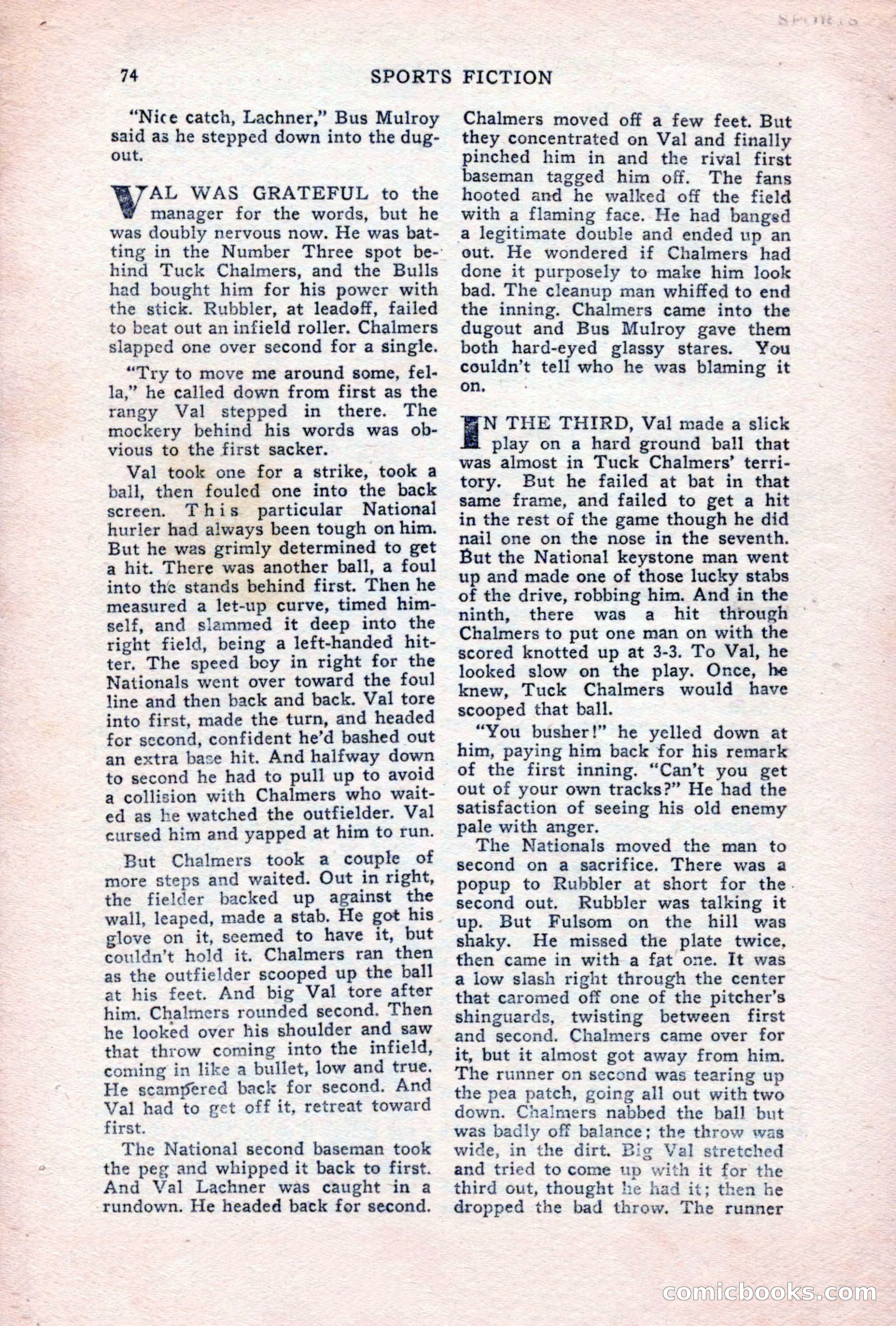 Sports Fiction, June 1947 — page 74 of 100