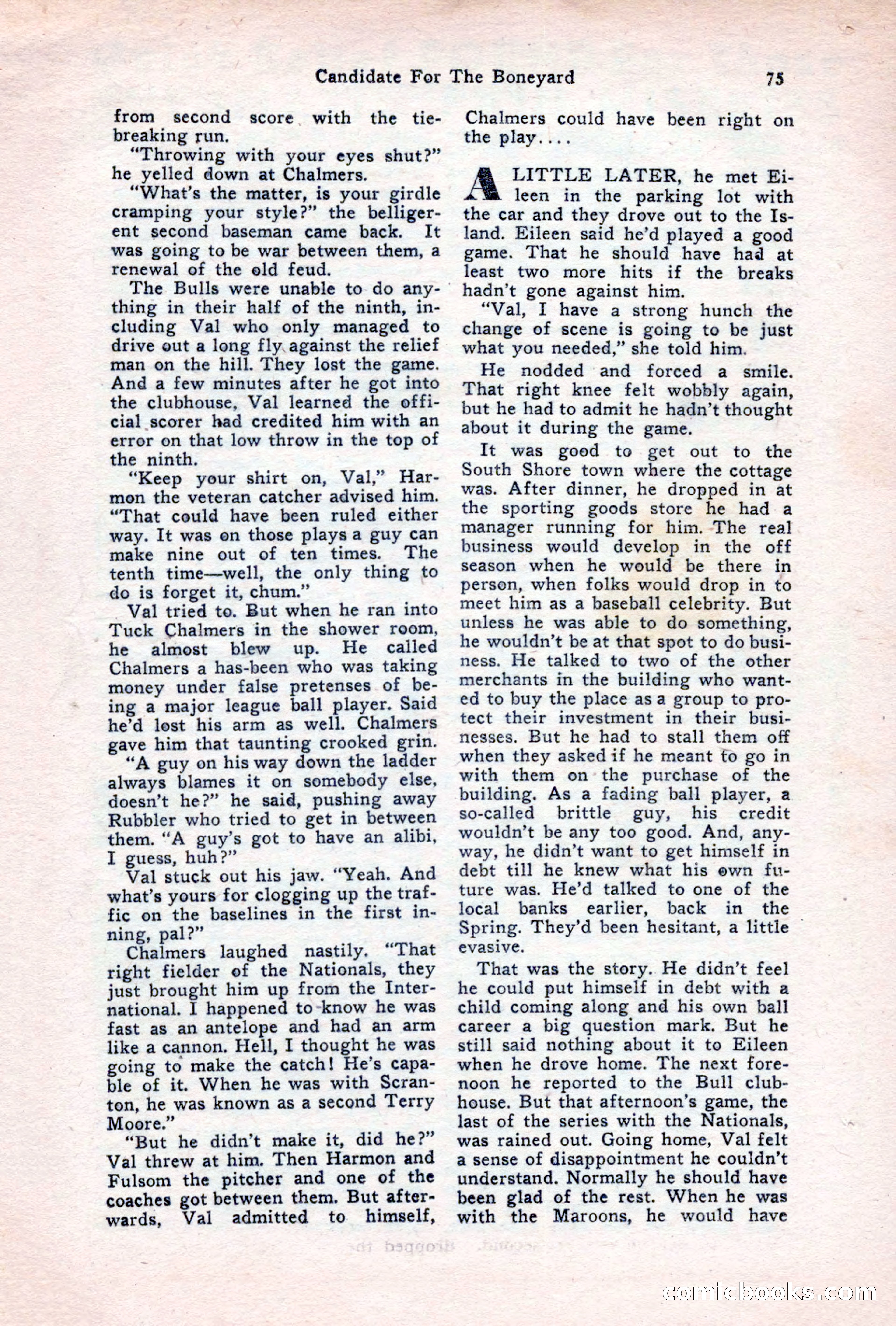 Sports Fiction, June 1947 — page 75 of 100