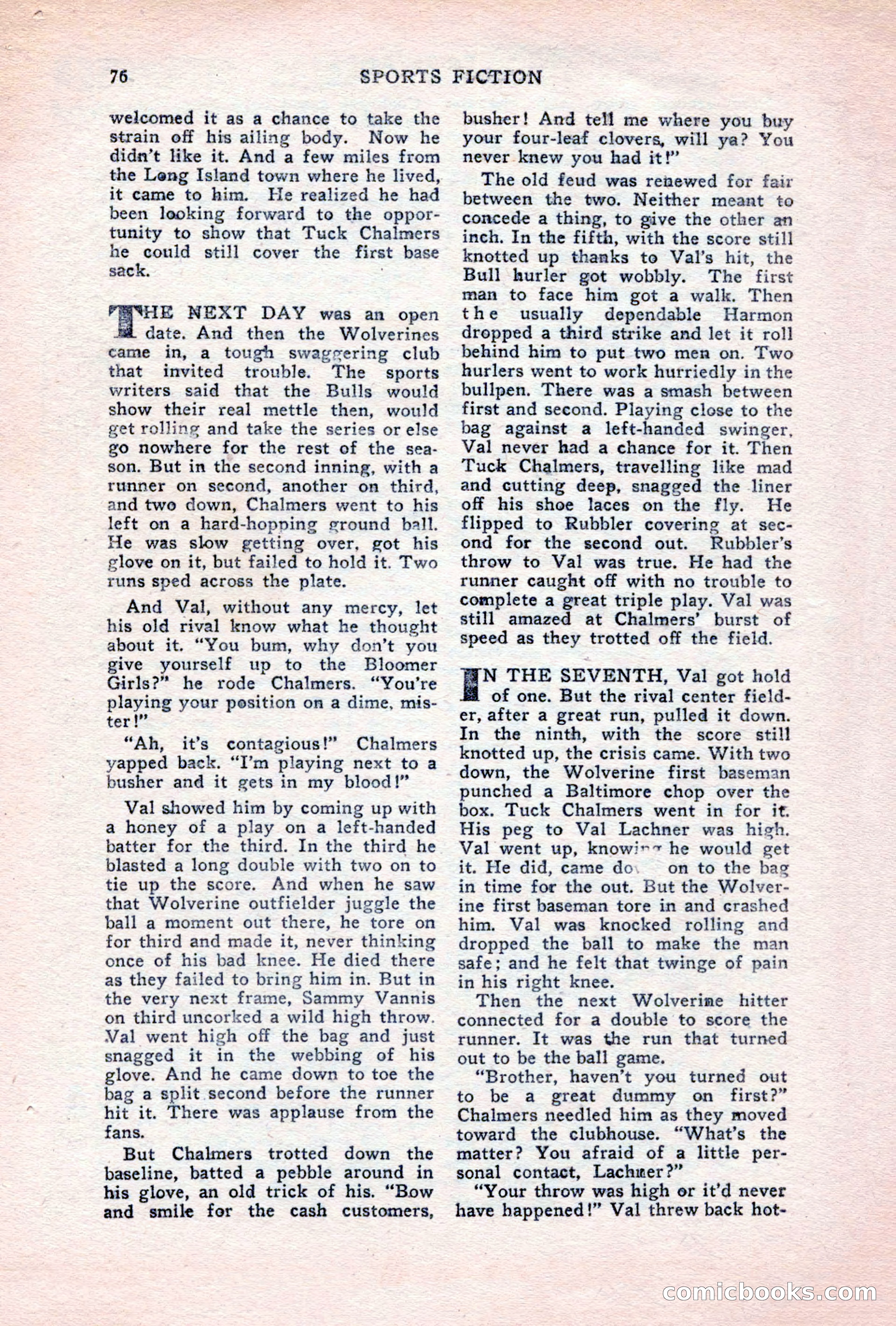 Sports Fiction, June 1947 — page 76 of 100