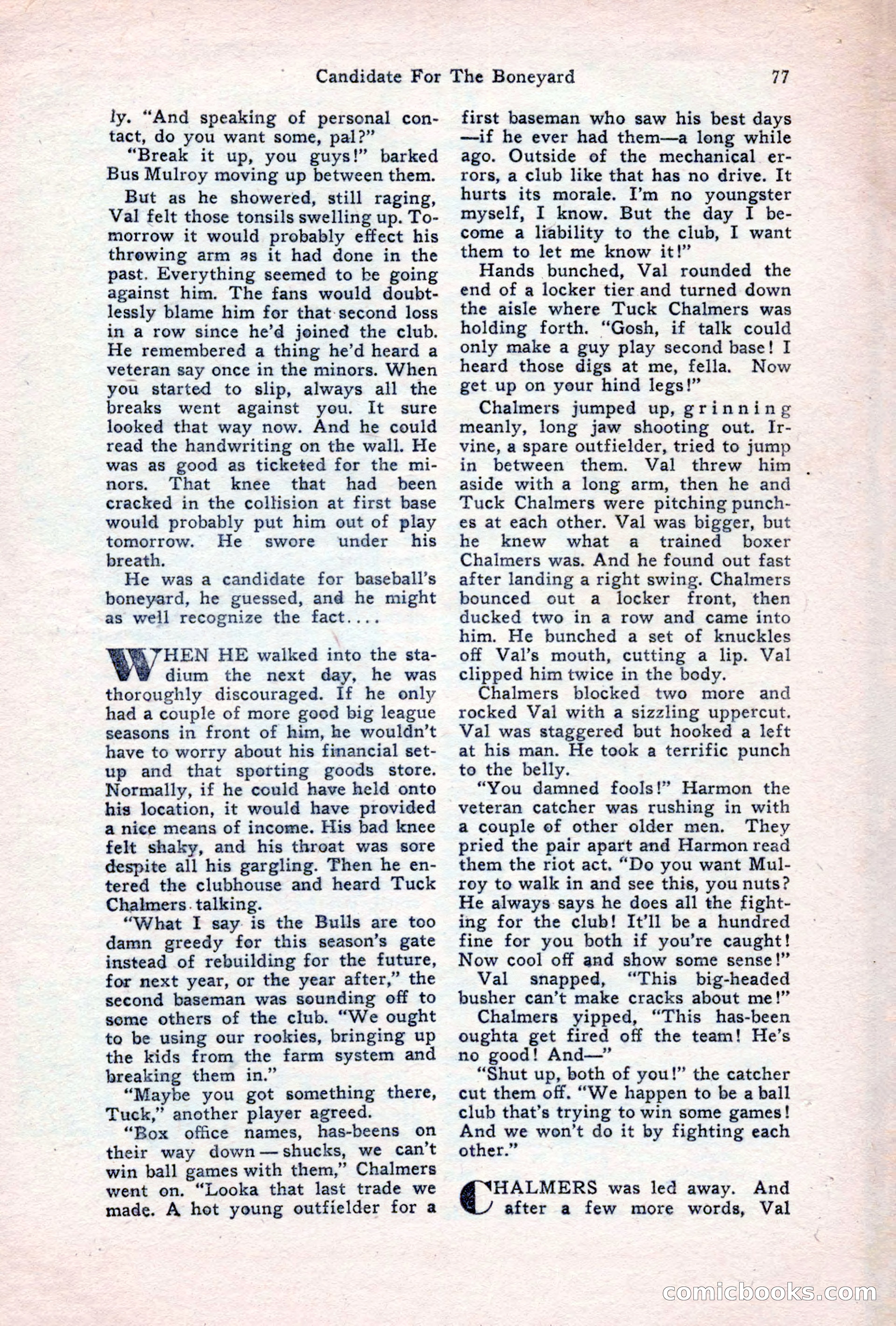 Sports Fiction, June 1947 — page 77 of 100
