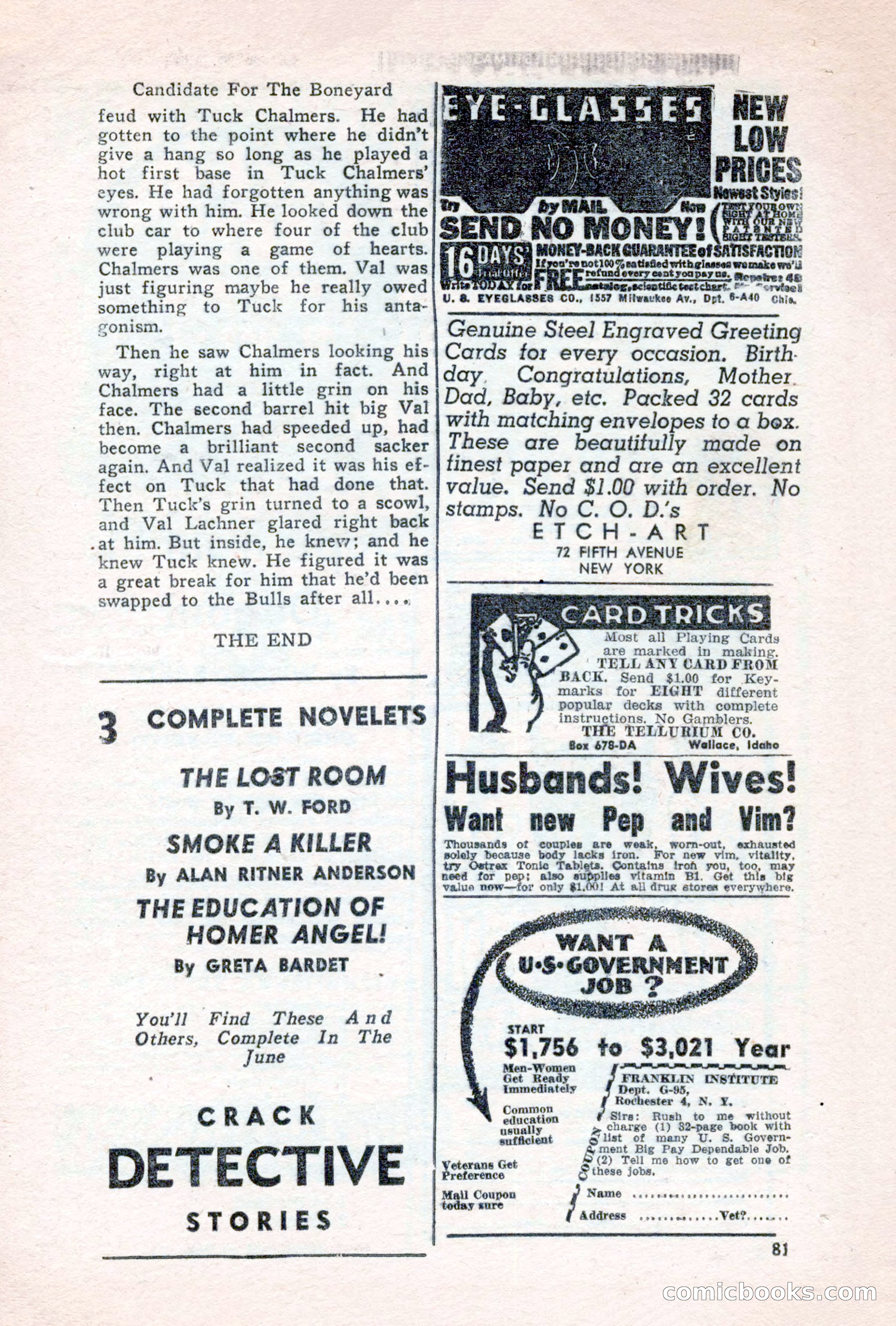 Sports Fiction, June 1947 — page 81 of 100