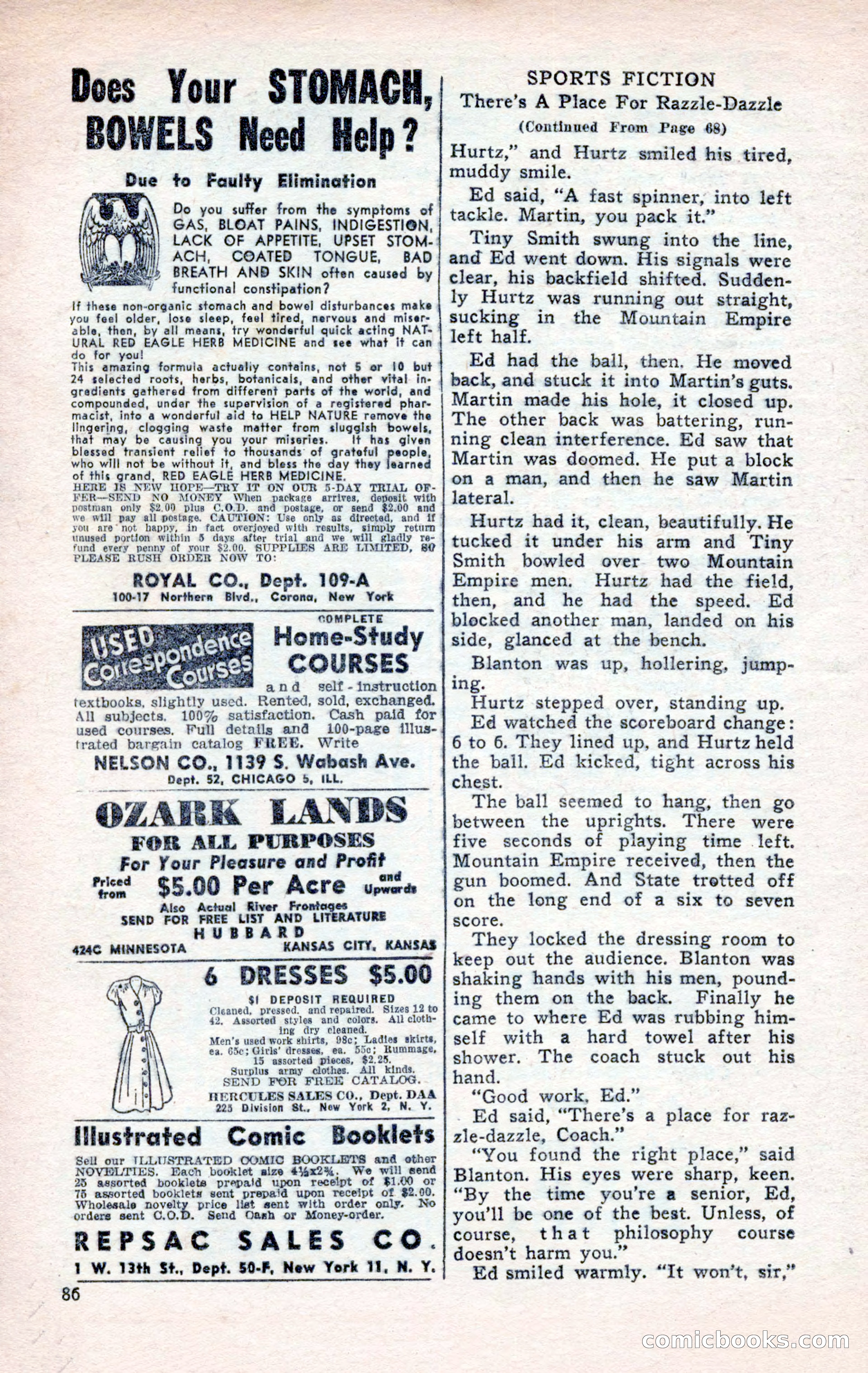 Sports Fiction, June 1947 — page 86 of 100