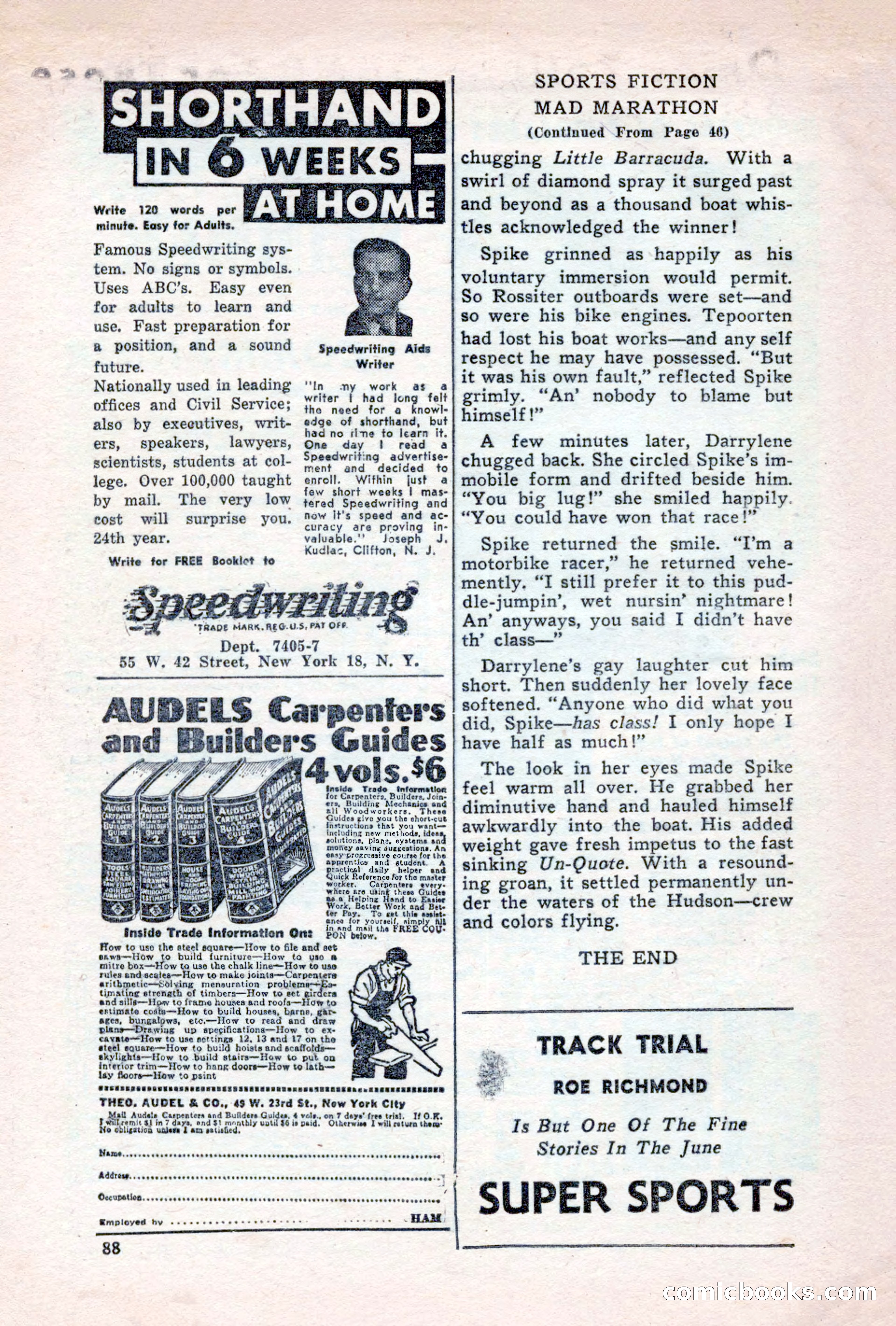 Sports Fiction, June 1947 — page 88 of 100
