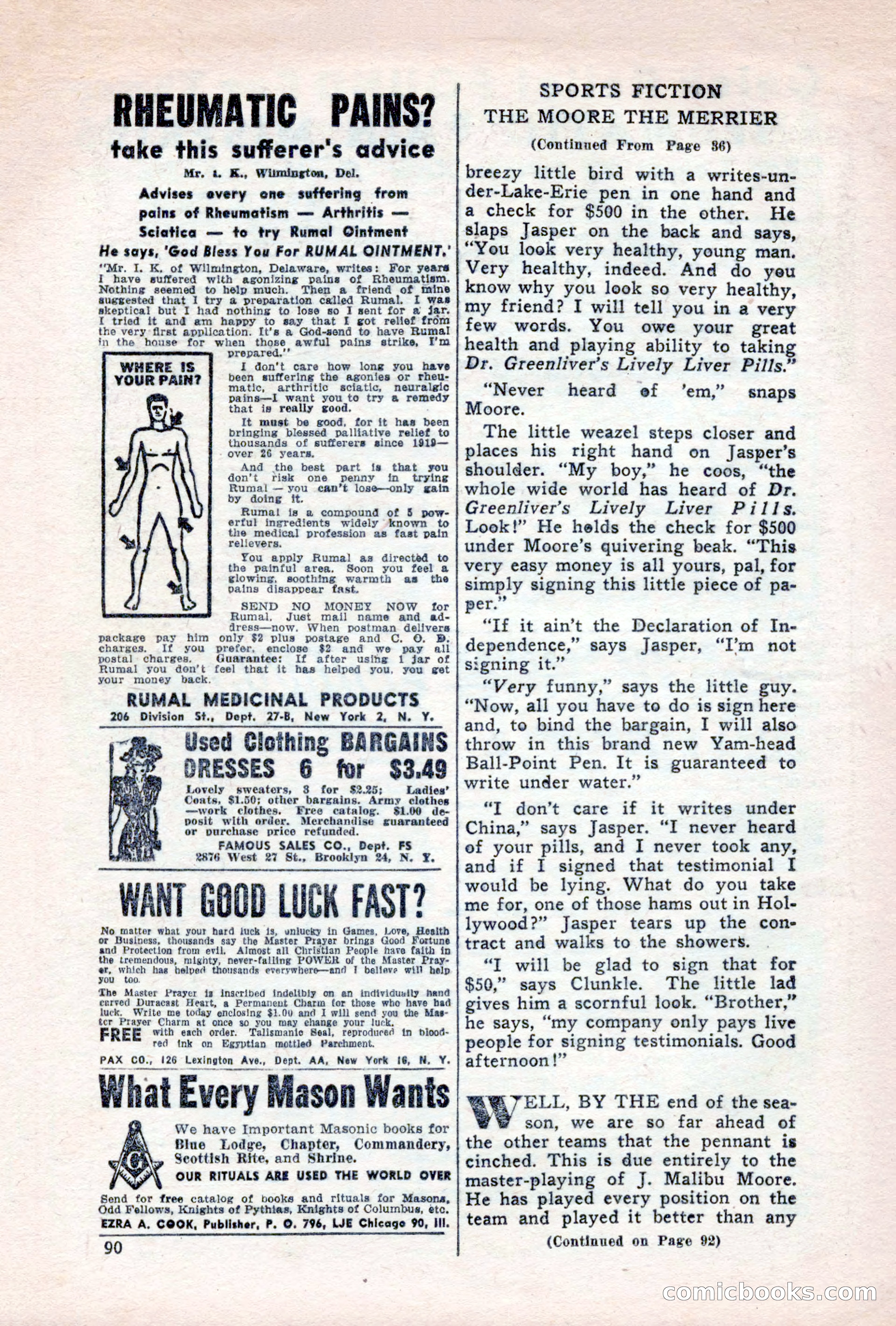 Sports Fiction, June 1947 — page 90 of 100